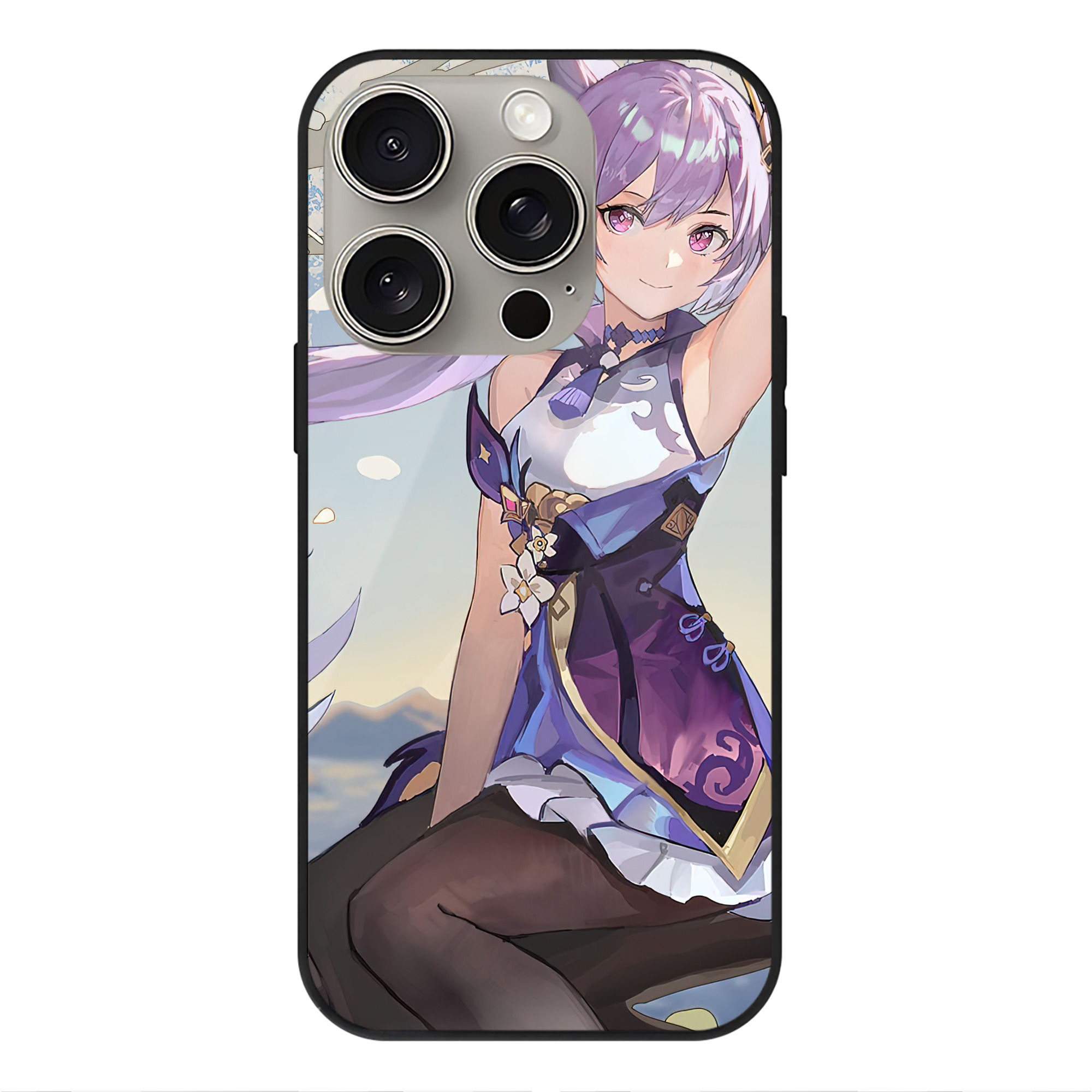 げんし神 genshin 【iPhone15Pro対応】スマホケース 耐衝撃＆黄変防止 背面ガラス