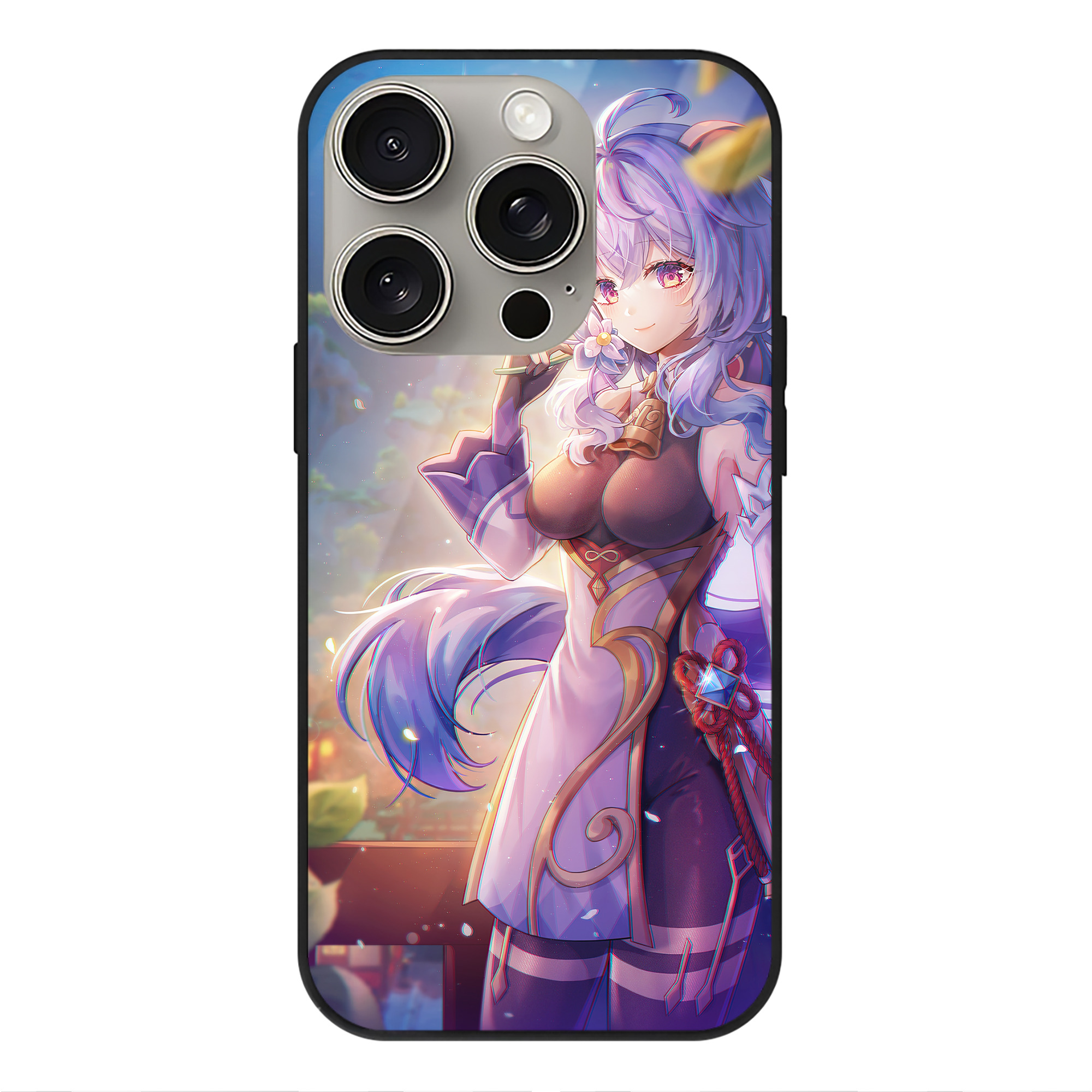 げんし神 genshin 【iPhone15Pro対応】スマホケース 耐衝撃＆黄変防止 背面ガラス