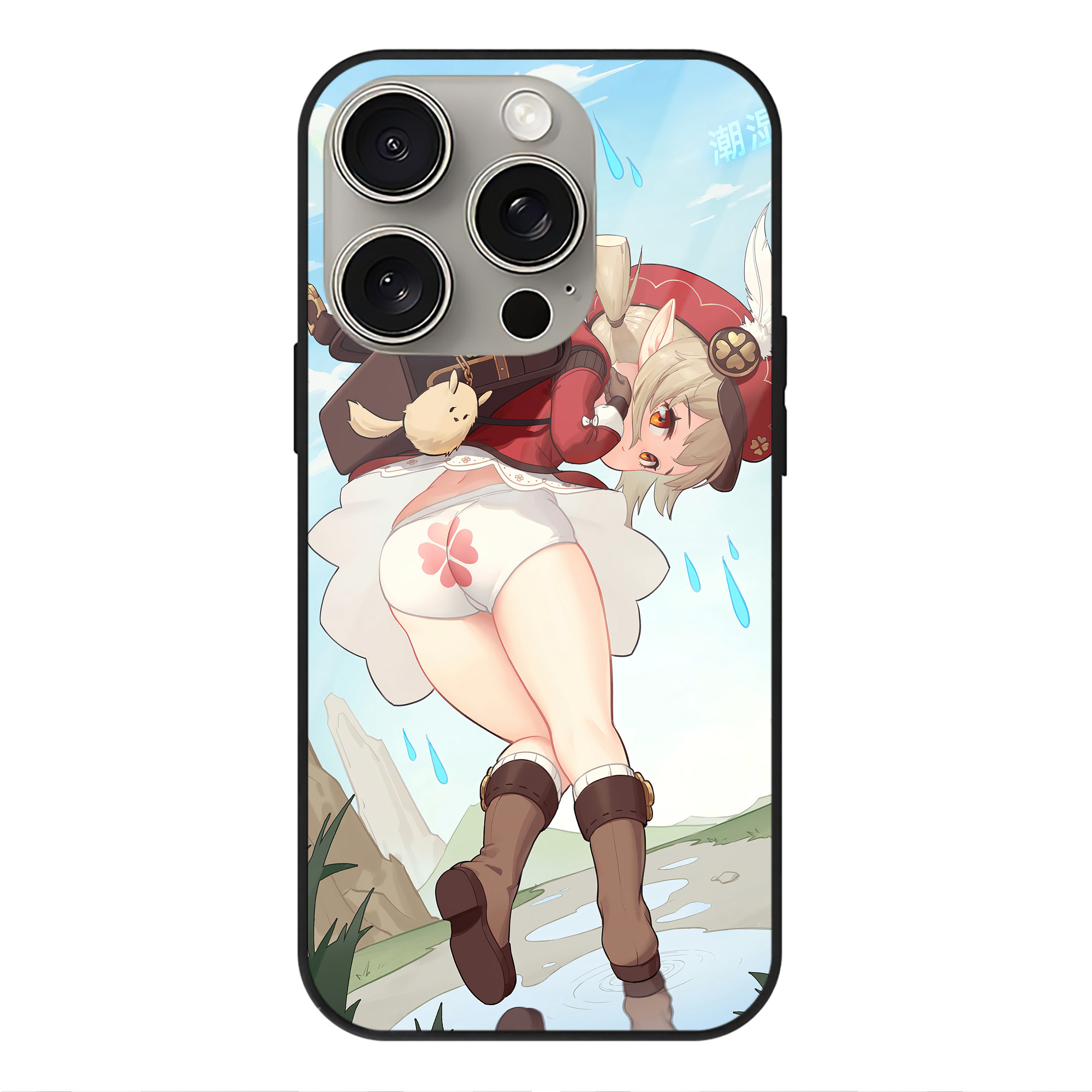 げんし神 genshin 【iPhone15Pro対応】スマホケース 耐衝撃＆黄変防止 背面ガラス