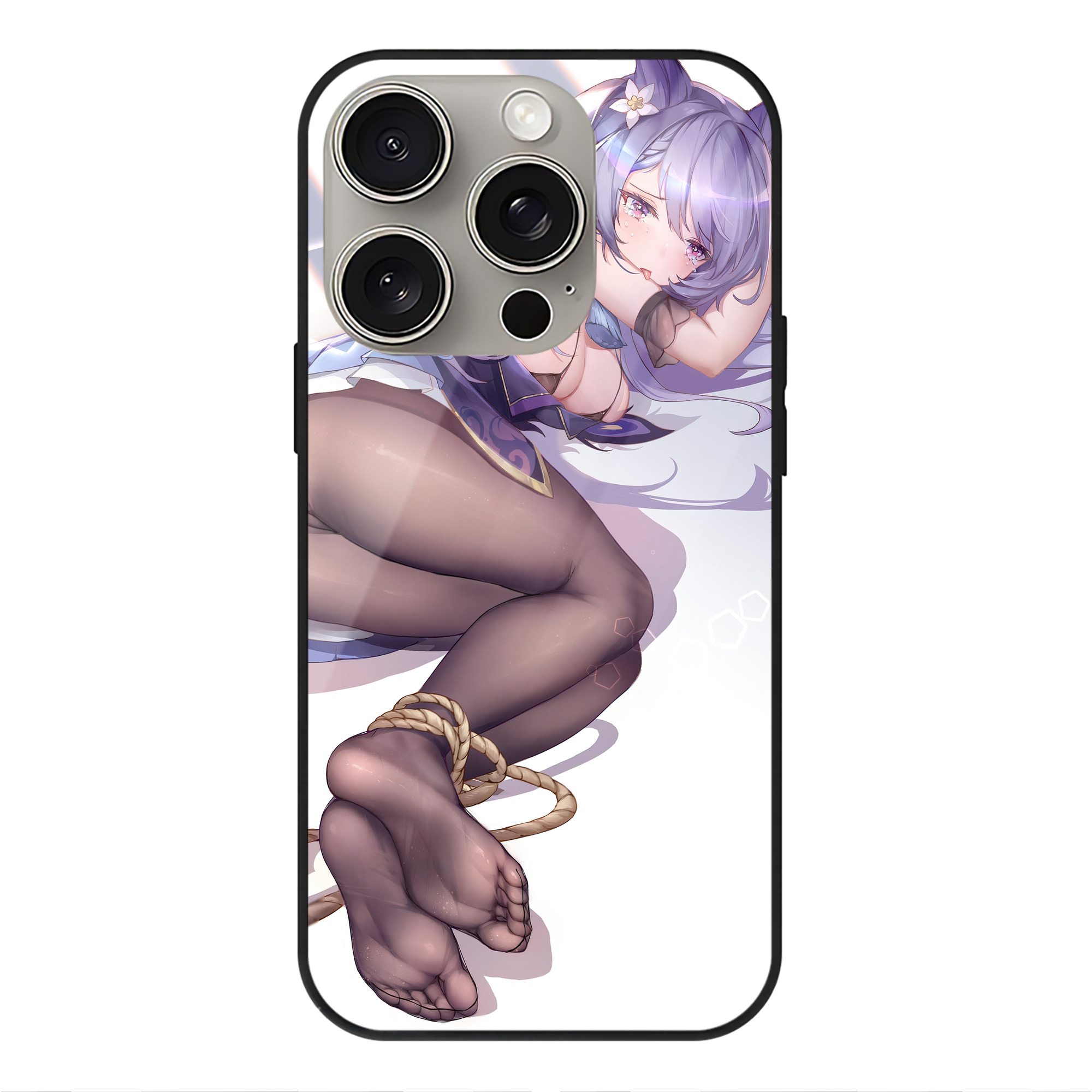 げんし神 genshin 【iPhone15Pro対応】スマホケース 耐衝撃＆黄変防止 背面ガラス
