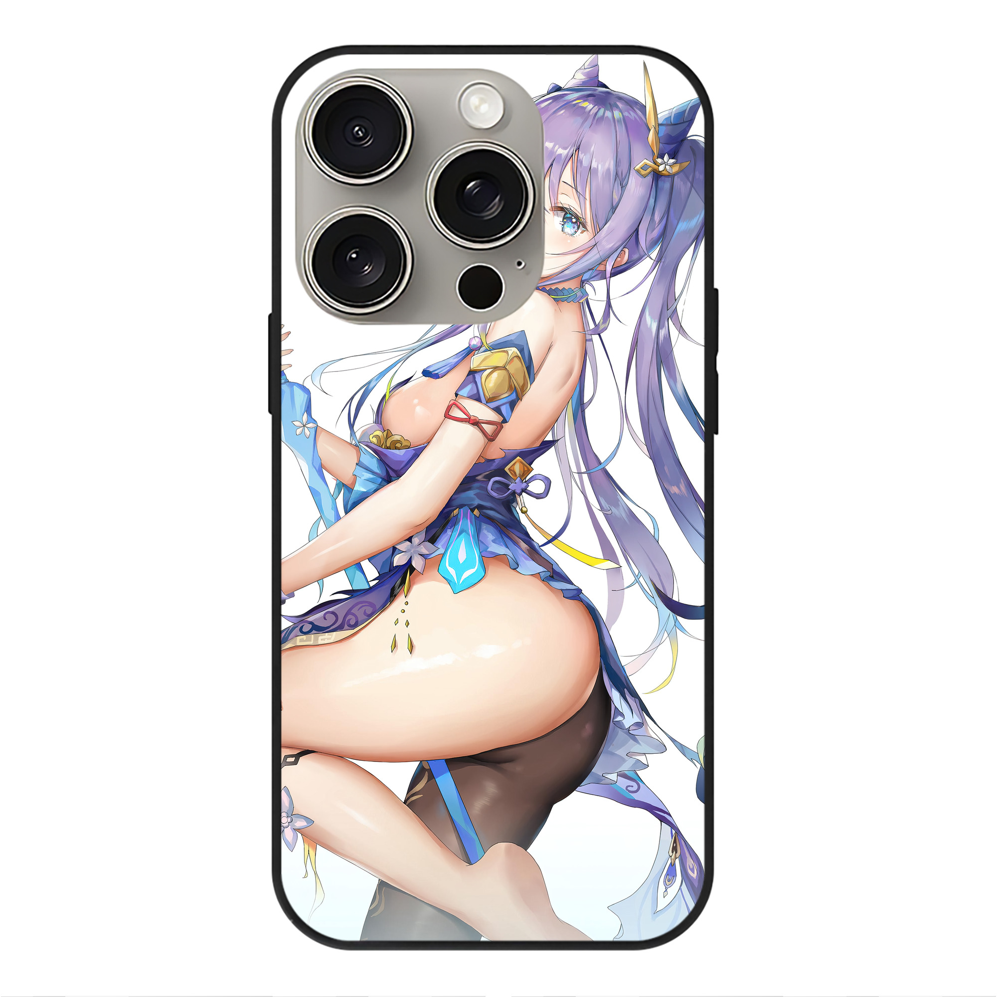 げんし神 genshin 【iPhone15Pro対応】スマホケース 耐衝撃＆黄変防止 背面ガラス