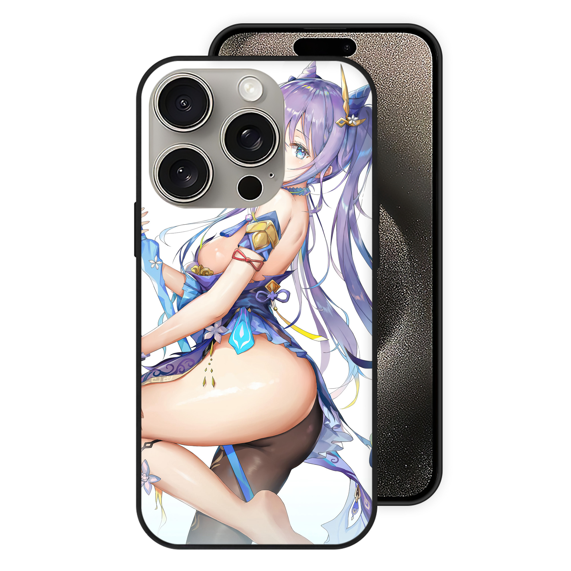 げんし神 genshin 【iPhone15Pro対応】スマホケース 耐衝撃＆黄変防止 背面ガラス