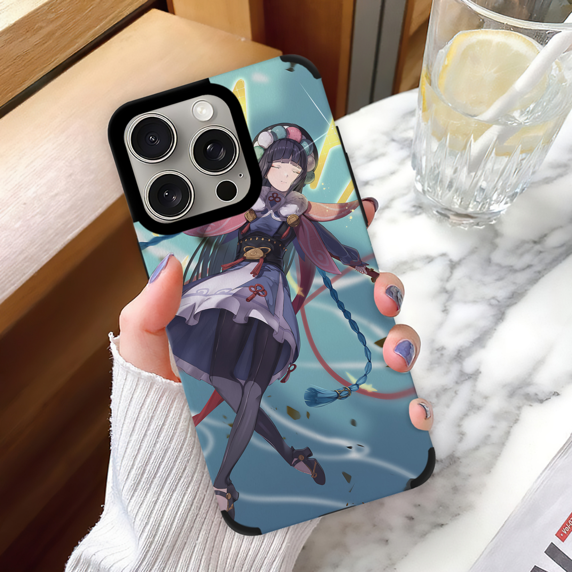 げんし神 genshin 【iPhone15ProMax対応】 PUレザー スマホケース 耐衝撃＆黄変防止