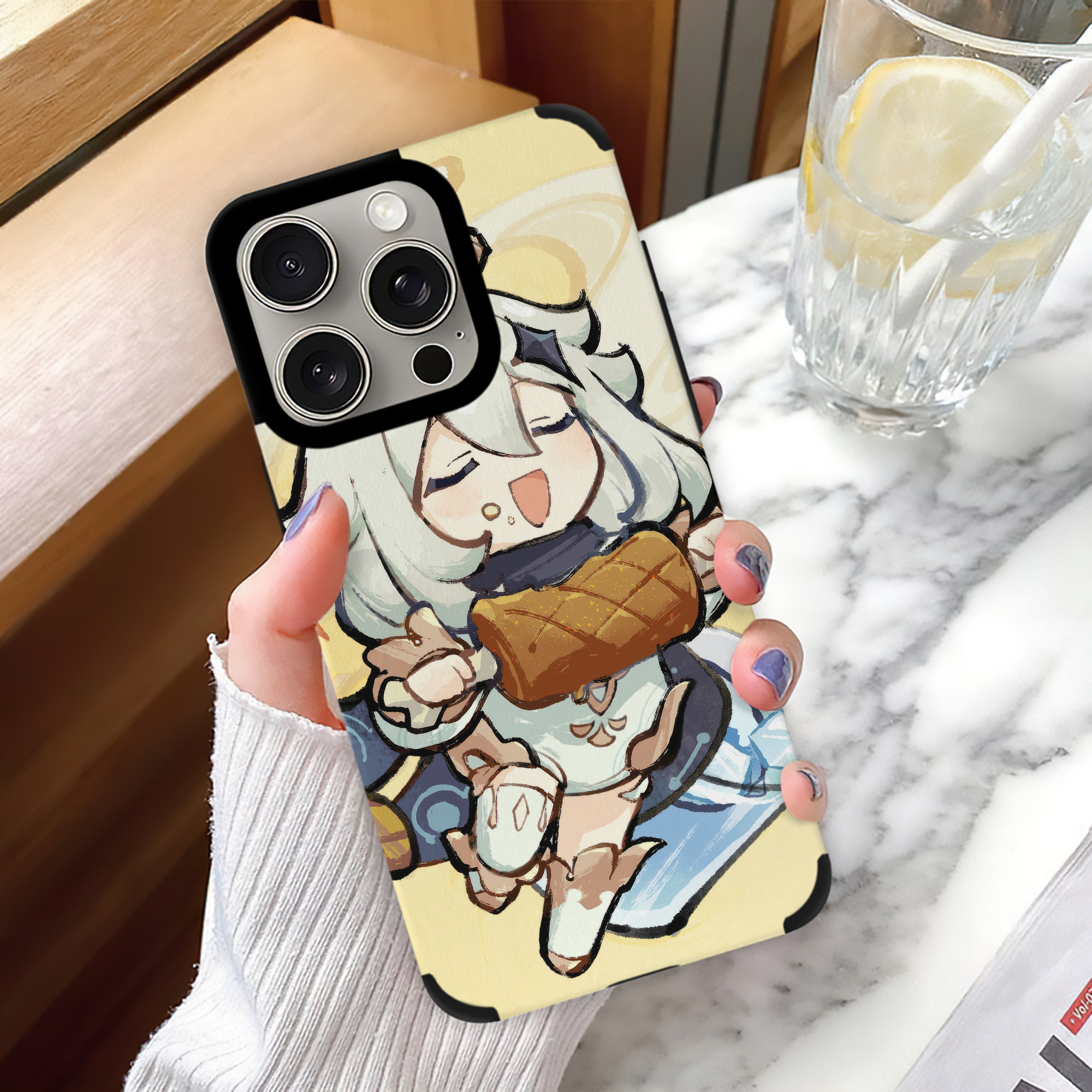 げんし神 genshin 【iPhone15ProMax対応】 PUレザー スマホケース 耐衝撃＆黄変防止