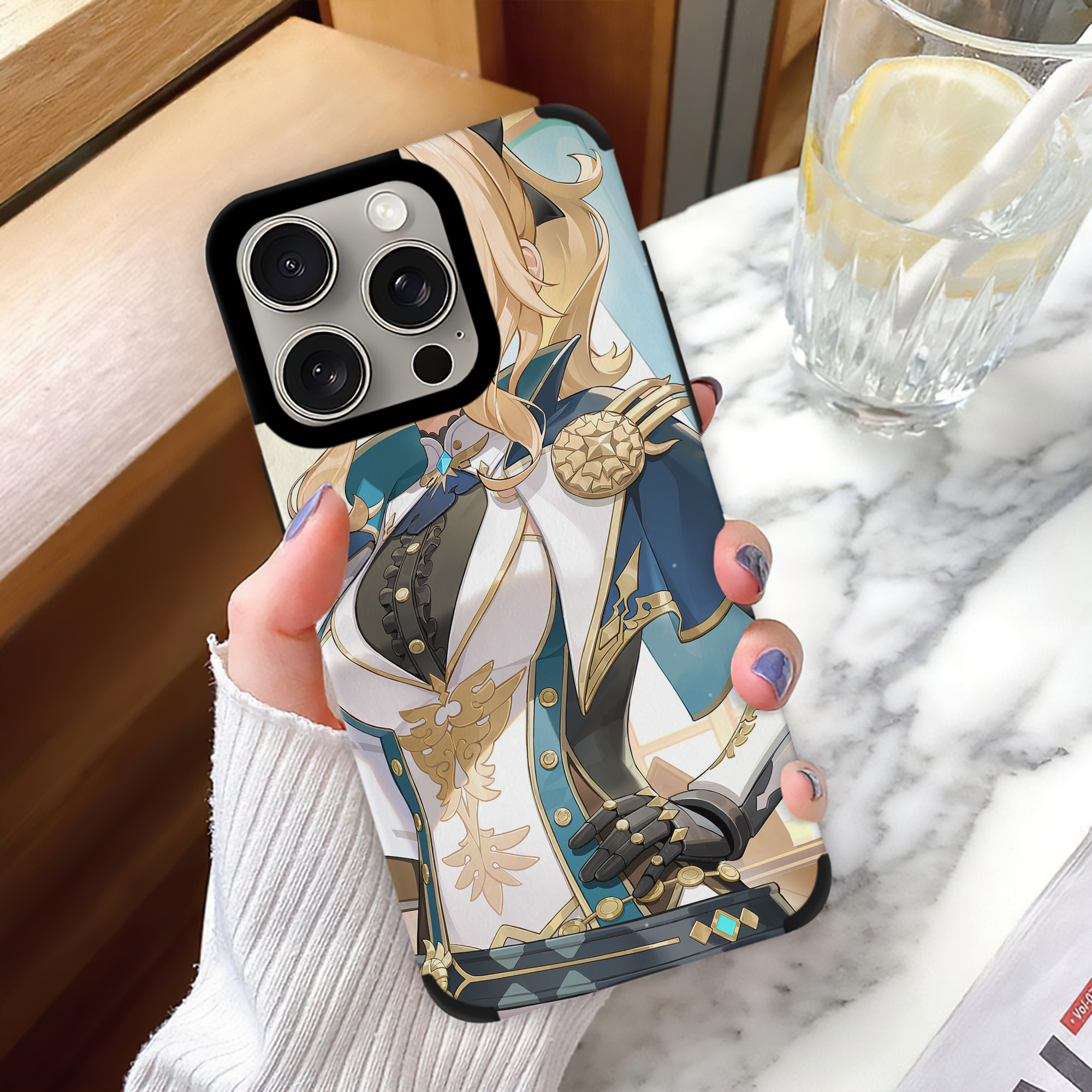 げんし神 genshin 【iPhone15ProMax対応】 PUレザー スマホケース 耐衝撃＆黄変防止