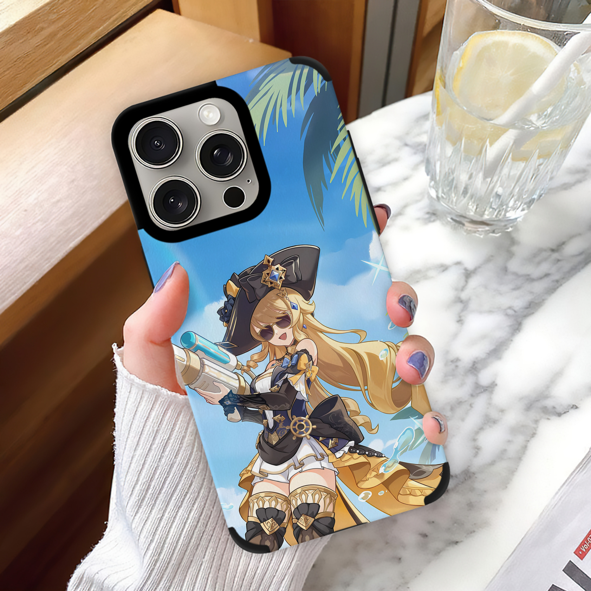 げんし神 genshin 【iPhone15ProMax対応】 PUレザー スマホケース 耐衝撃＆黄変防止