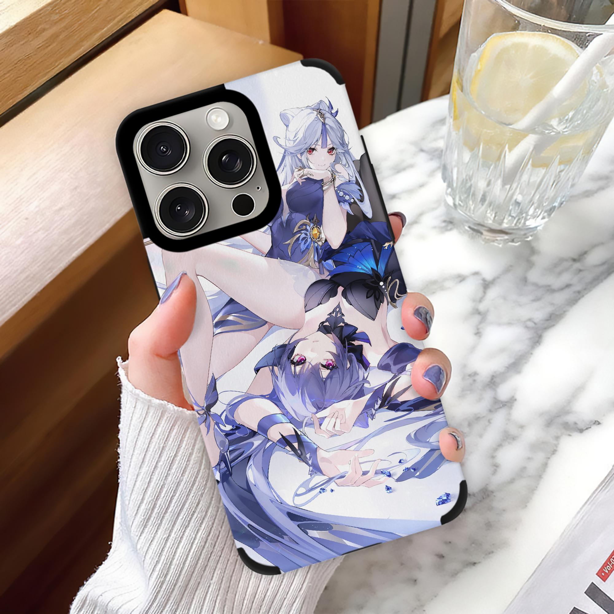 げんし神 genshin 【iPhone15ProMax対応】 PUレザー スマホケース 耐衝撃＆黄変防止