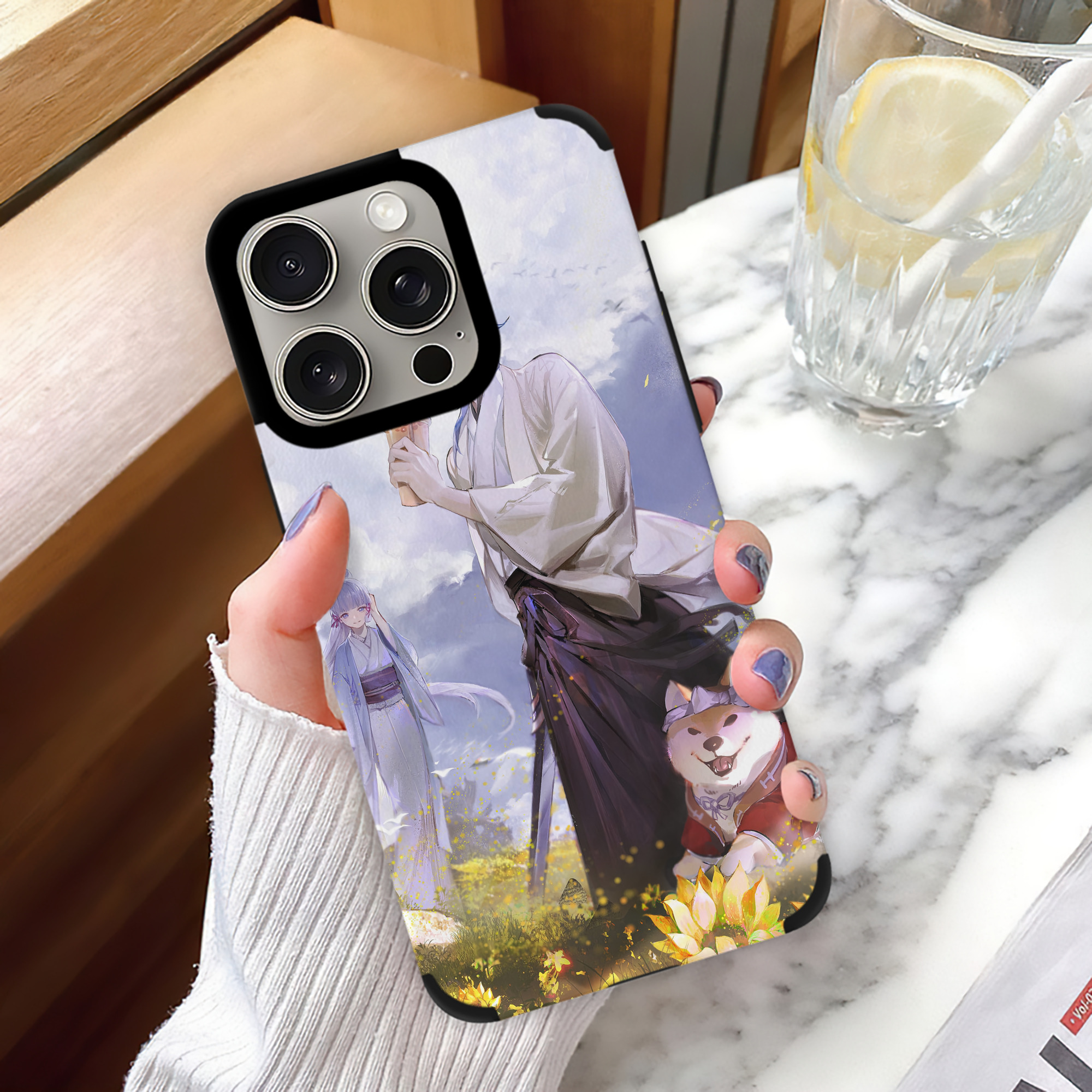 げんし神 genshin 【iPhone15ProMax対応】 PUレザー スマホケース 耐衝撃＆黄変防止