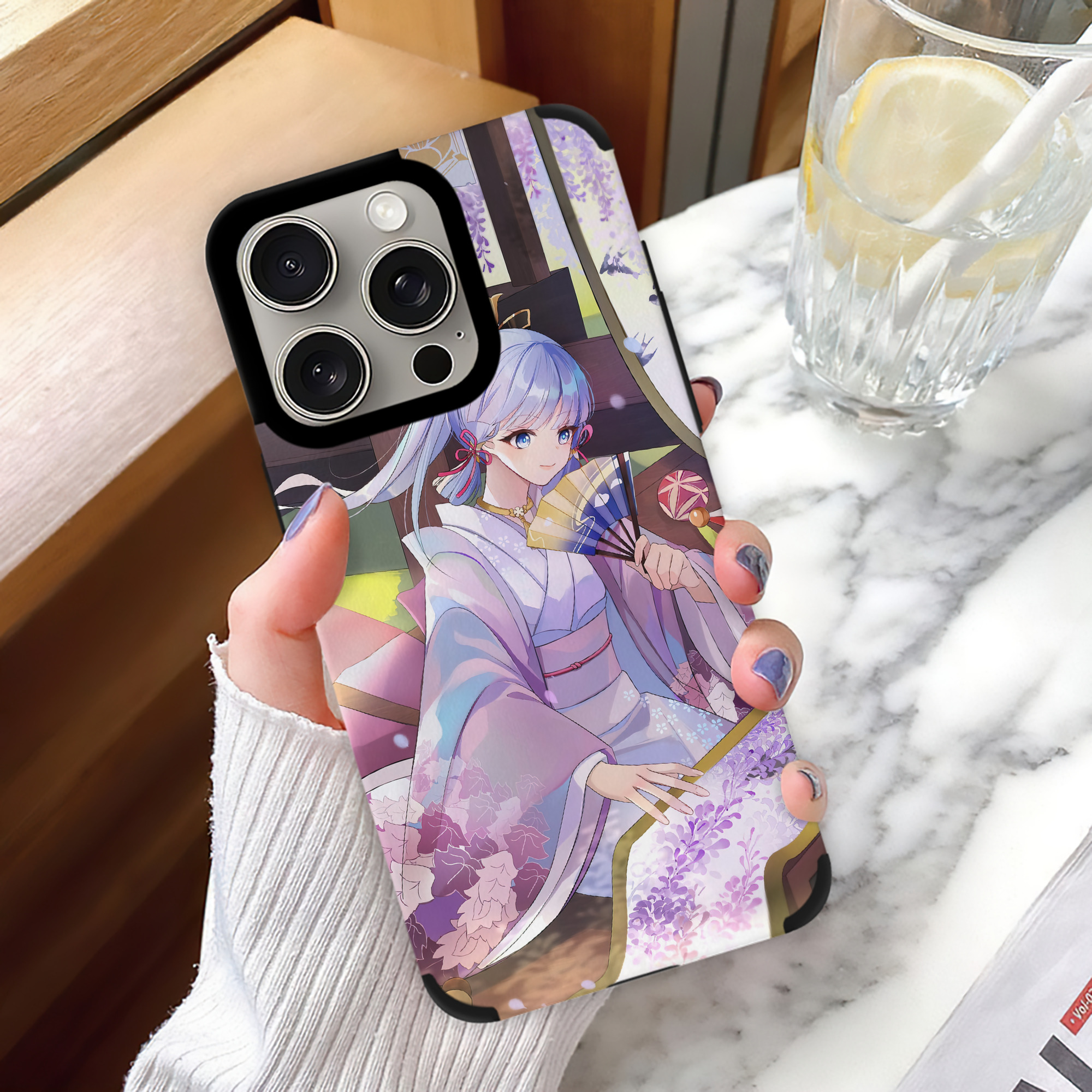 げんし神 genshin 【iPhone15ProMax対応】 PUレザー スマホケース 耐衝撃＆黄変防止