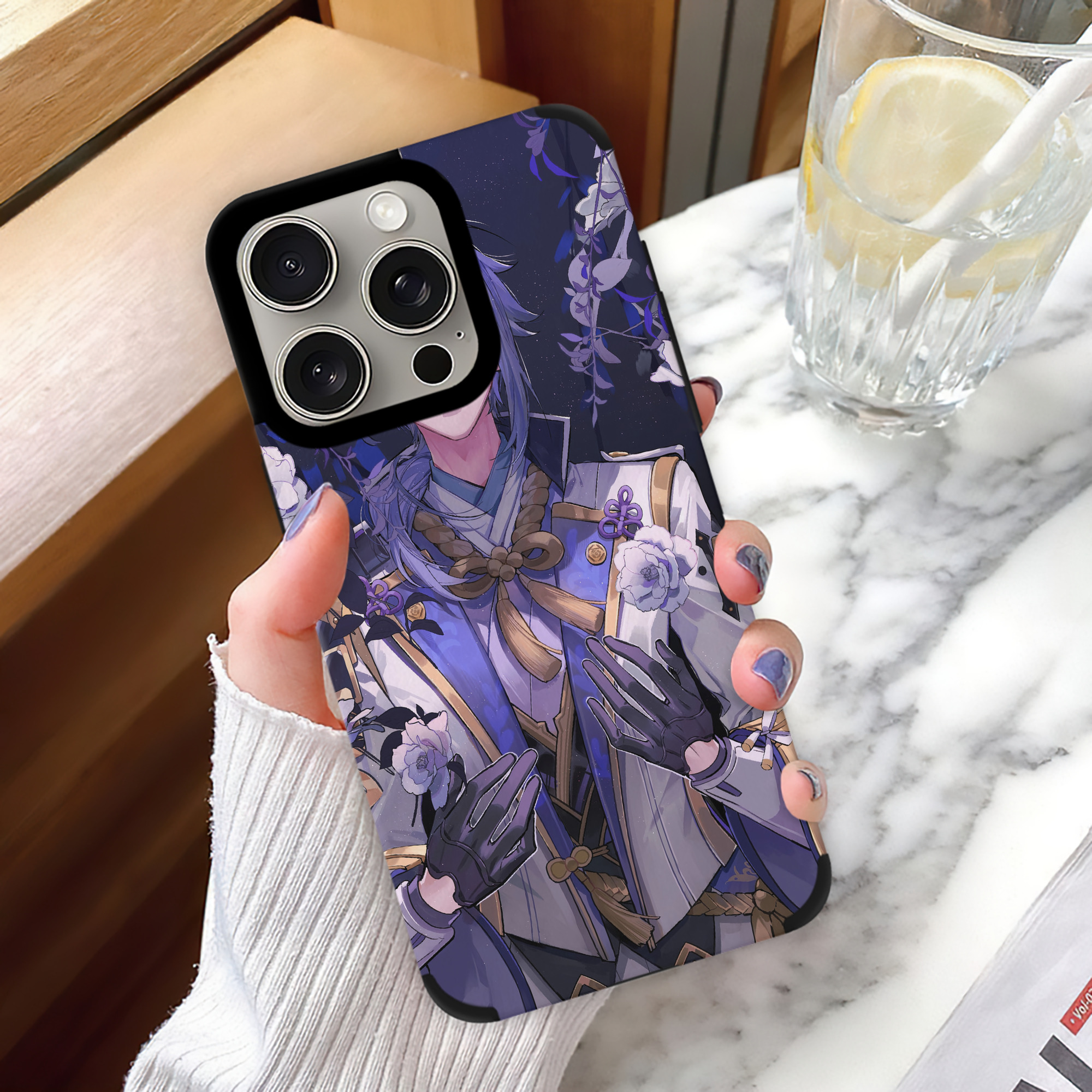 げんし神 genshin 【iPhone15ProMax対応】 PUレザー スマホケース 耐衝撃＆黄変防止