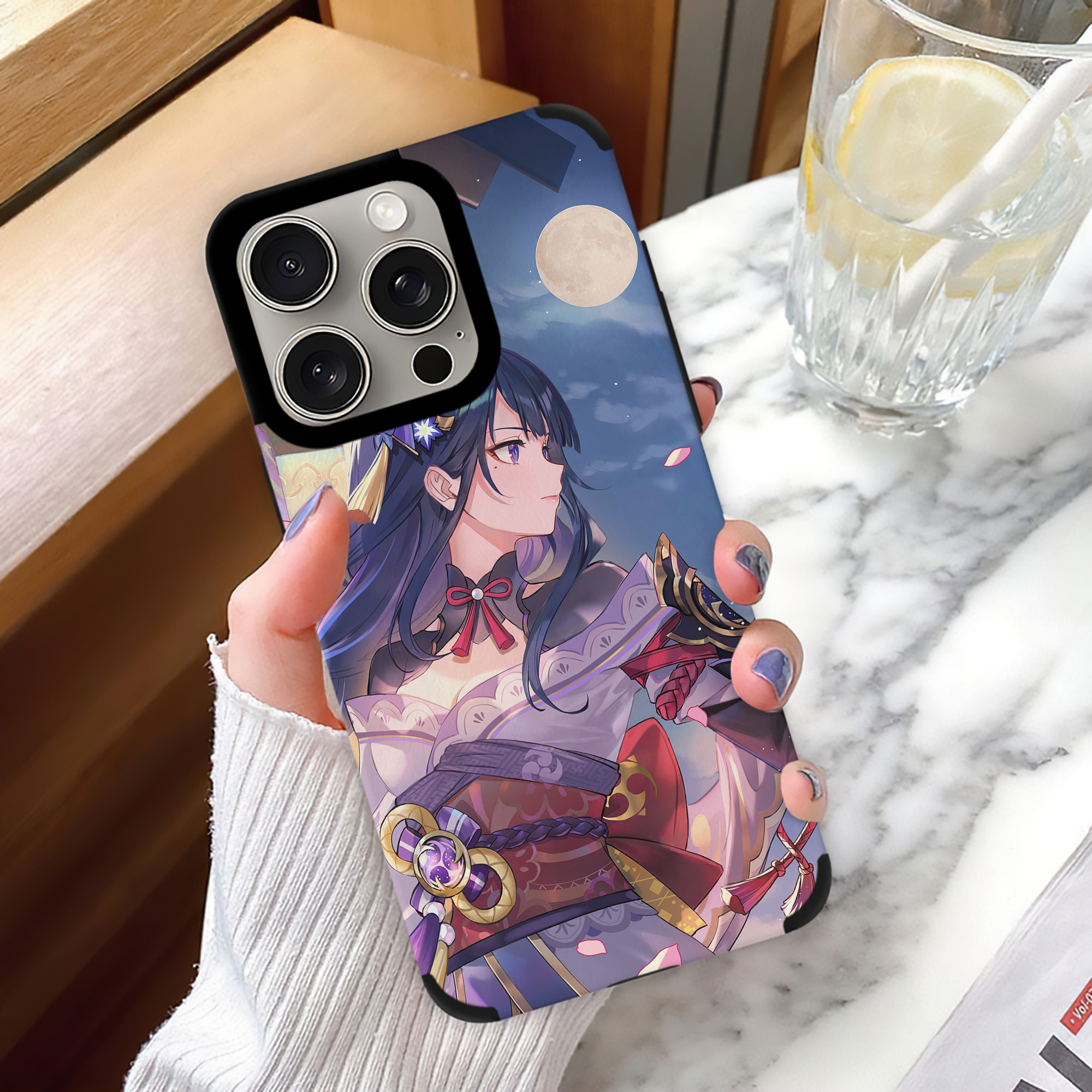 げんし神 genshin 【iPhone15ProMax対応】 PUレザー スマホケース 耐衝撃＆黄変防止