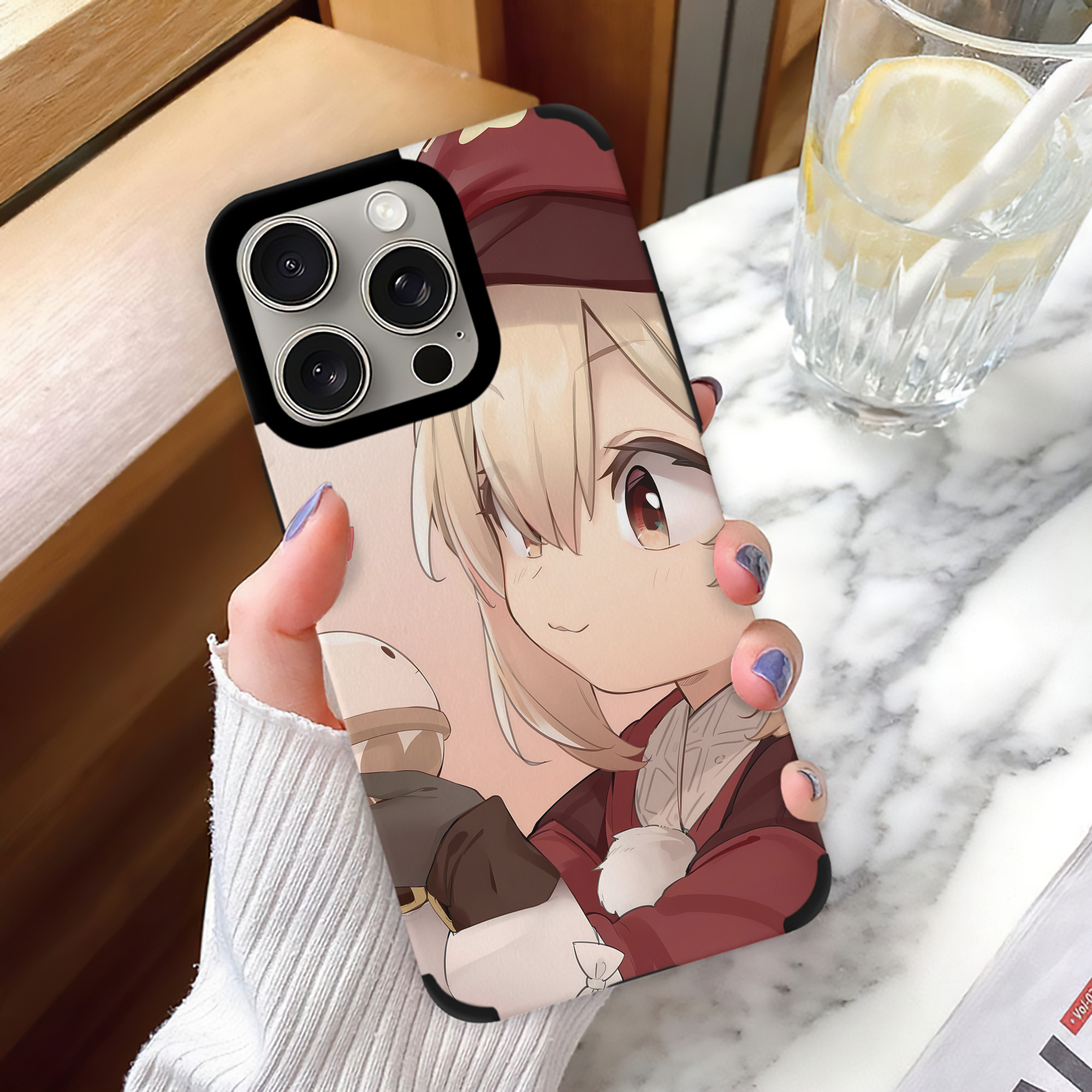 げんし神 genshin 【iPhone15ProMax対応】 PUレザー スマホケース 耐衝撃＆黄変防止