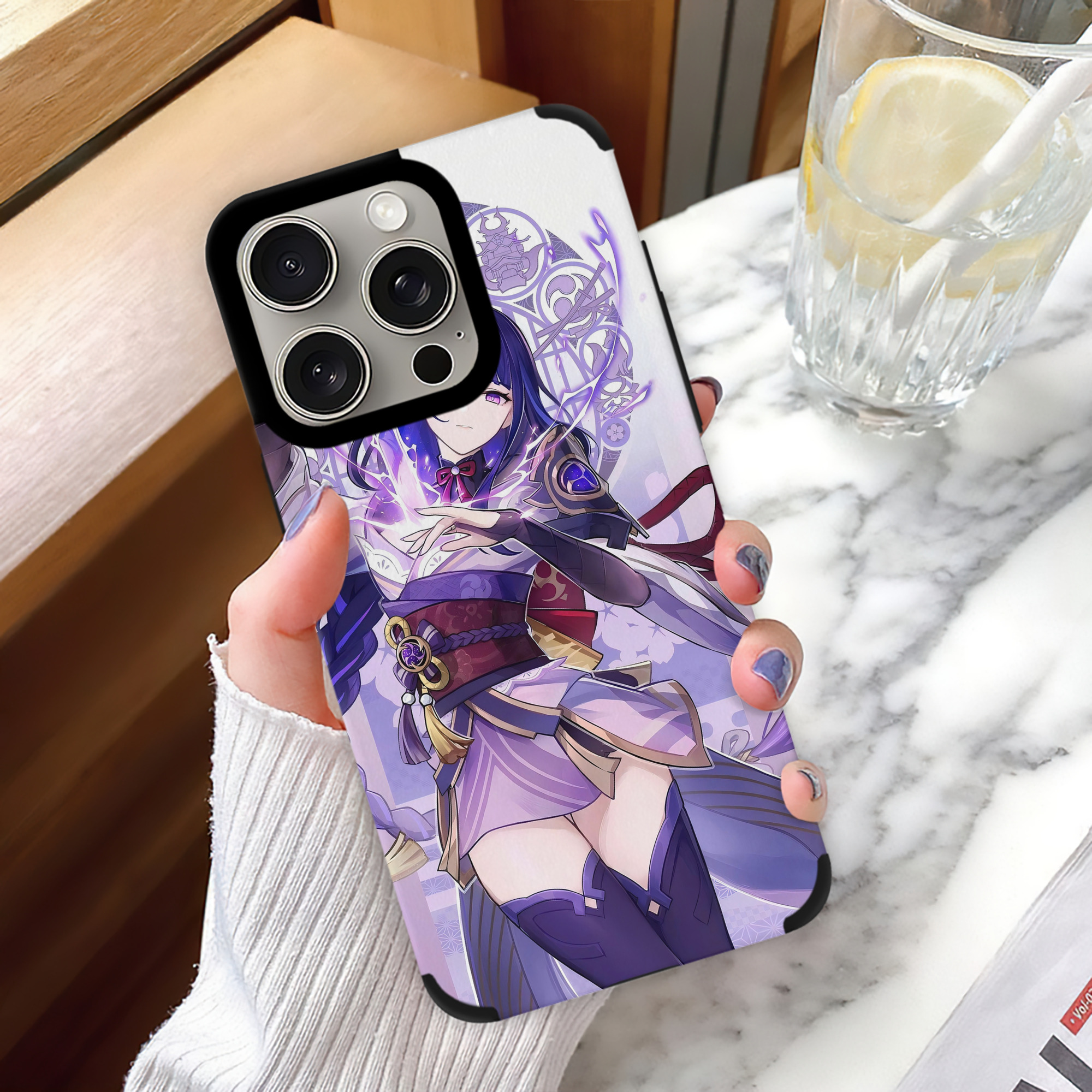 げんし神 genshin 【iPhone15ProMax対応】 PUレザー スマホケース 耐衝撃＆黄変防止