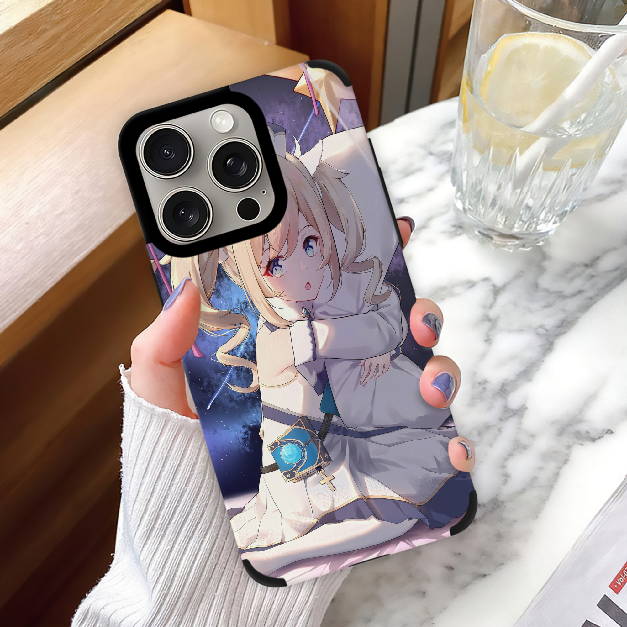 げんし神 genshin 【iPhone15ProMax対応】 PUレザー スマホケース 耐衝撃＆黄変防止