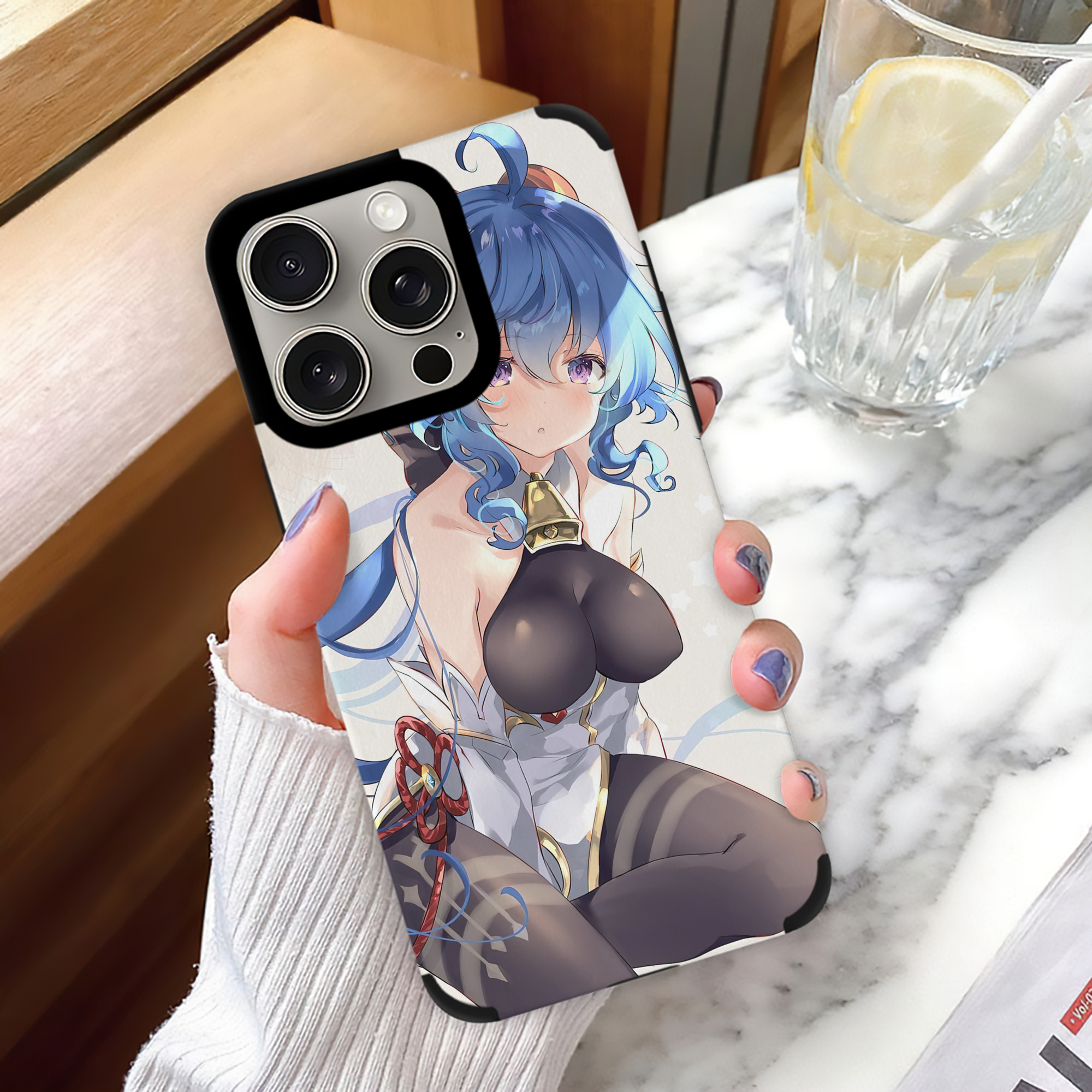 げんし神 genshin 【iPhone15ProMax対応】 PUレザー スマホケース 耐衝撃＆黄変防止