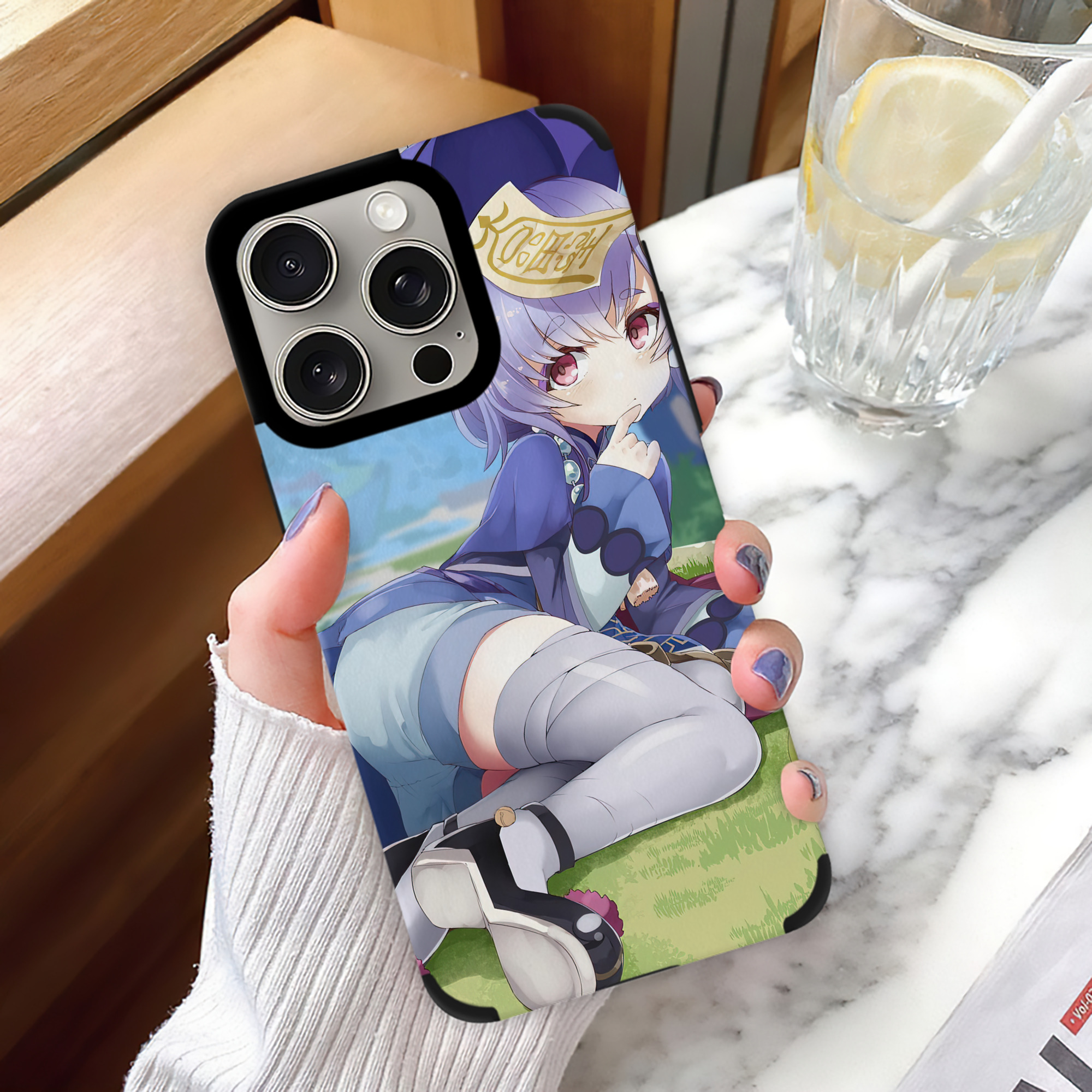 げんし神 genshin 【iPhone15ProMax対応】 PUレザー スマホケース 耐衝撃＆黄変防止