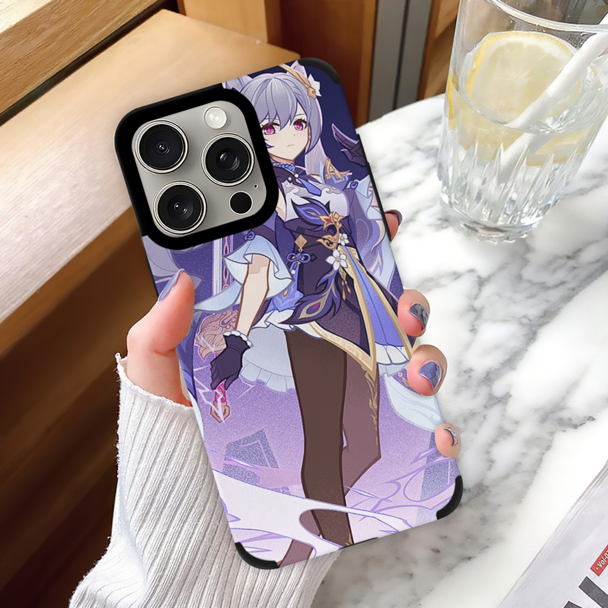 げんし神 genshin 【iPhone15ProMax対応】 PUレザー スマホケース 耐衝撃＆黄変防止