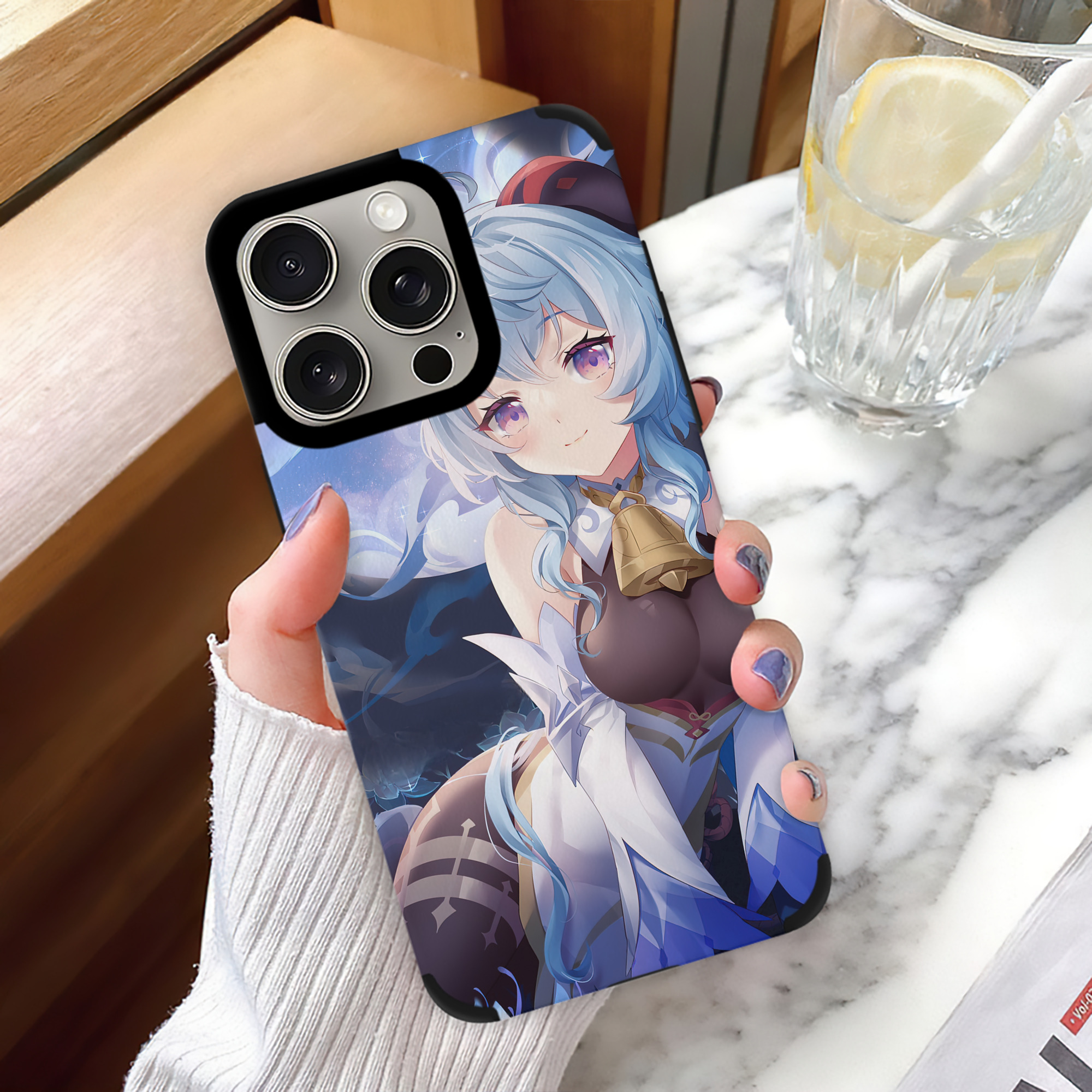 げんし神 genshin 【iPhone15ProMax対応】 PUレザー スマホケース 耐衝撃＆黄変防止