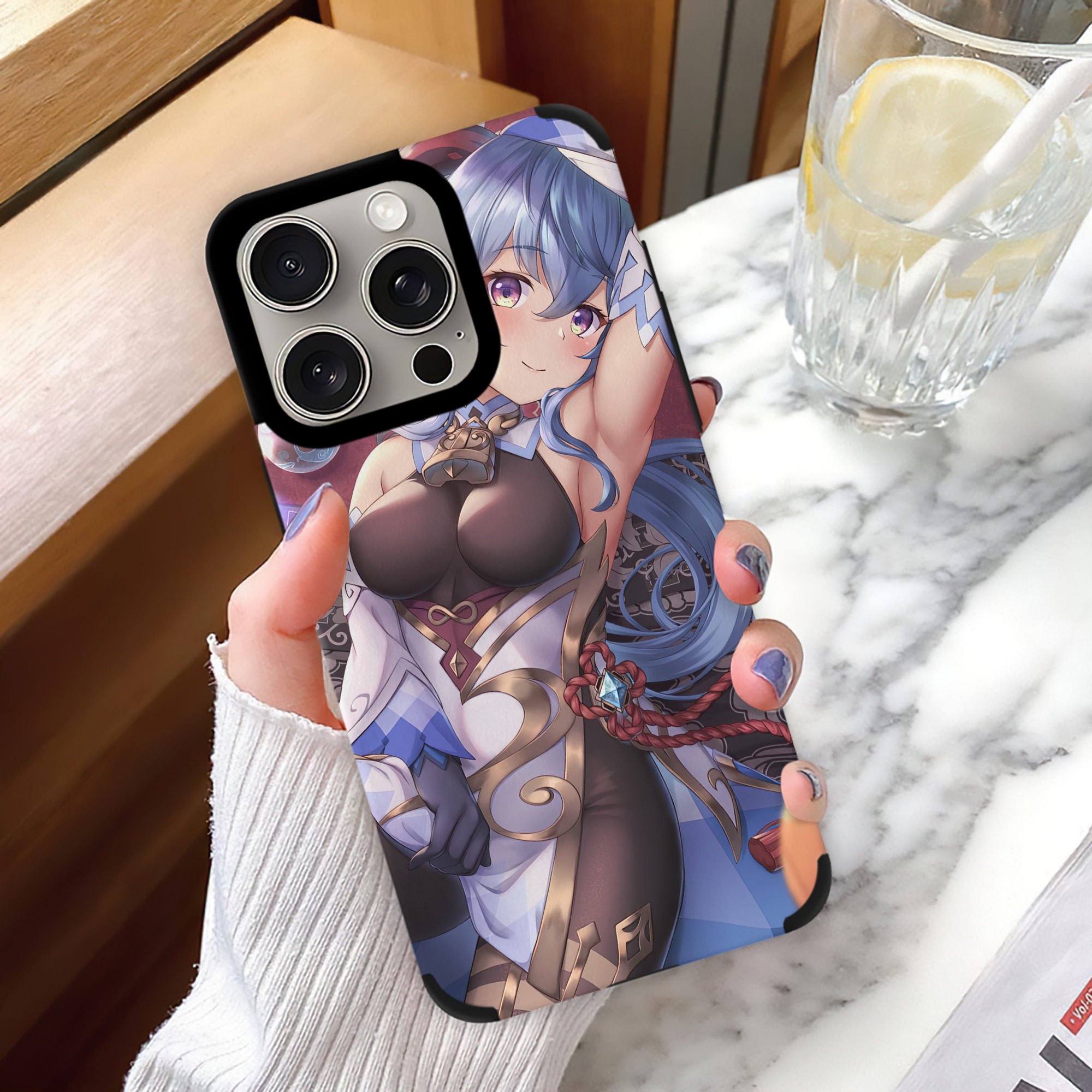 げんし神 genshin 【iPhone15ProMax対応】 PUレザー スマホケース 耐衝撃＆黄変防止