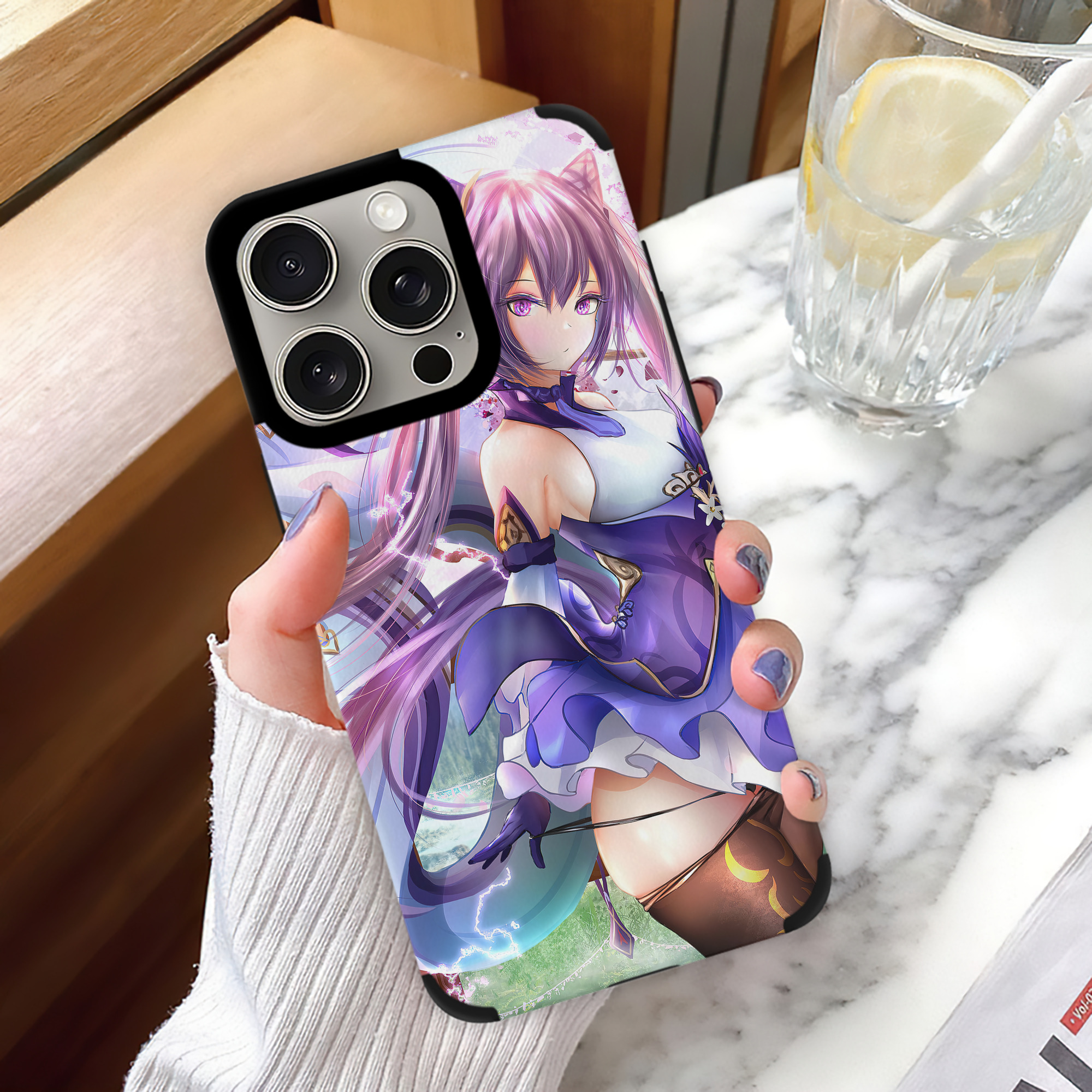 げんし神 genshin 【iPhone15ProMax対応】 PUレザー スマホケース 耐衝撃＆黄変防止