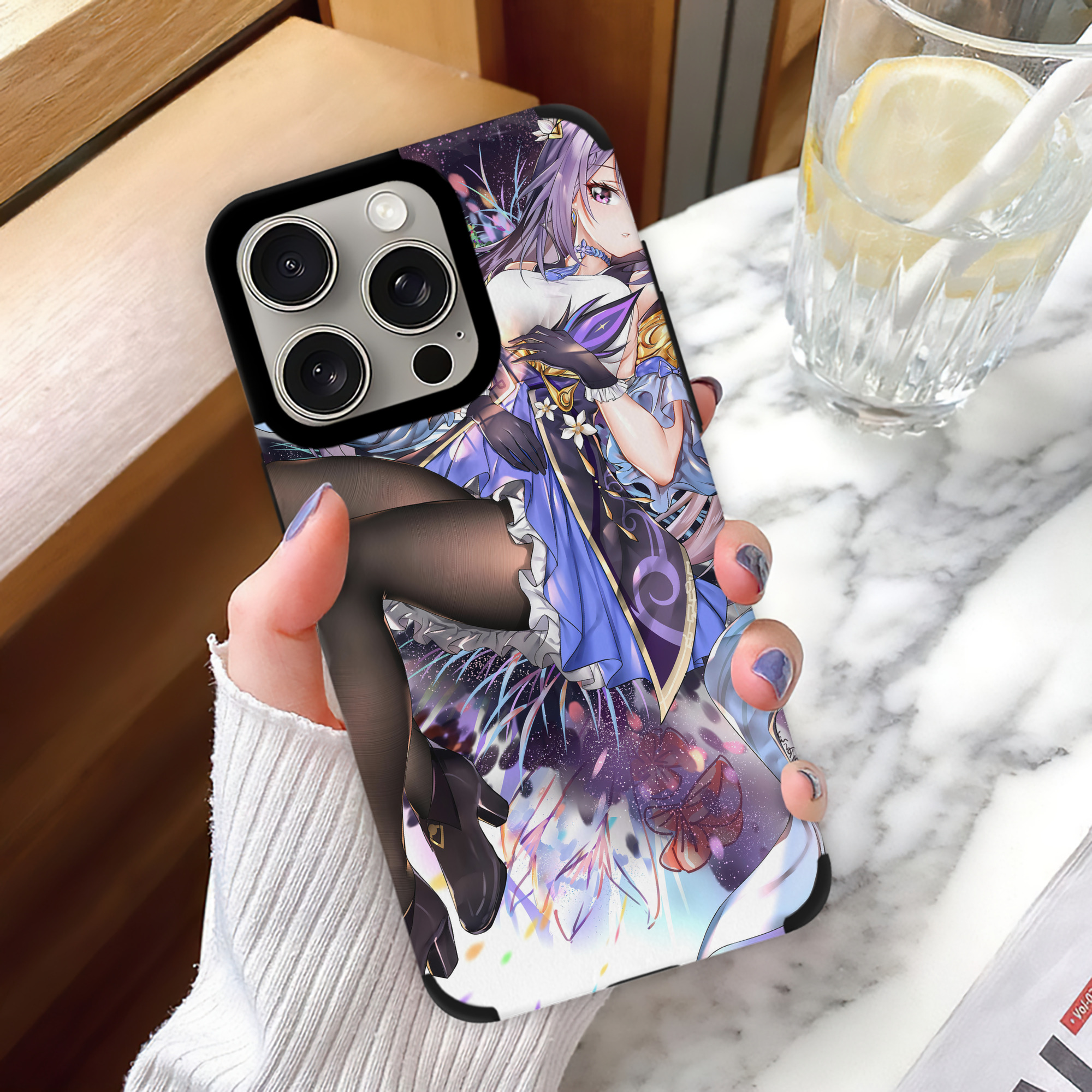 げんし神 genshin 【iPhone15ProMax対応】 PUレザー スマホケース 耐衝撃＆黄変防止