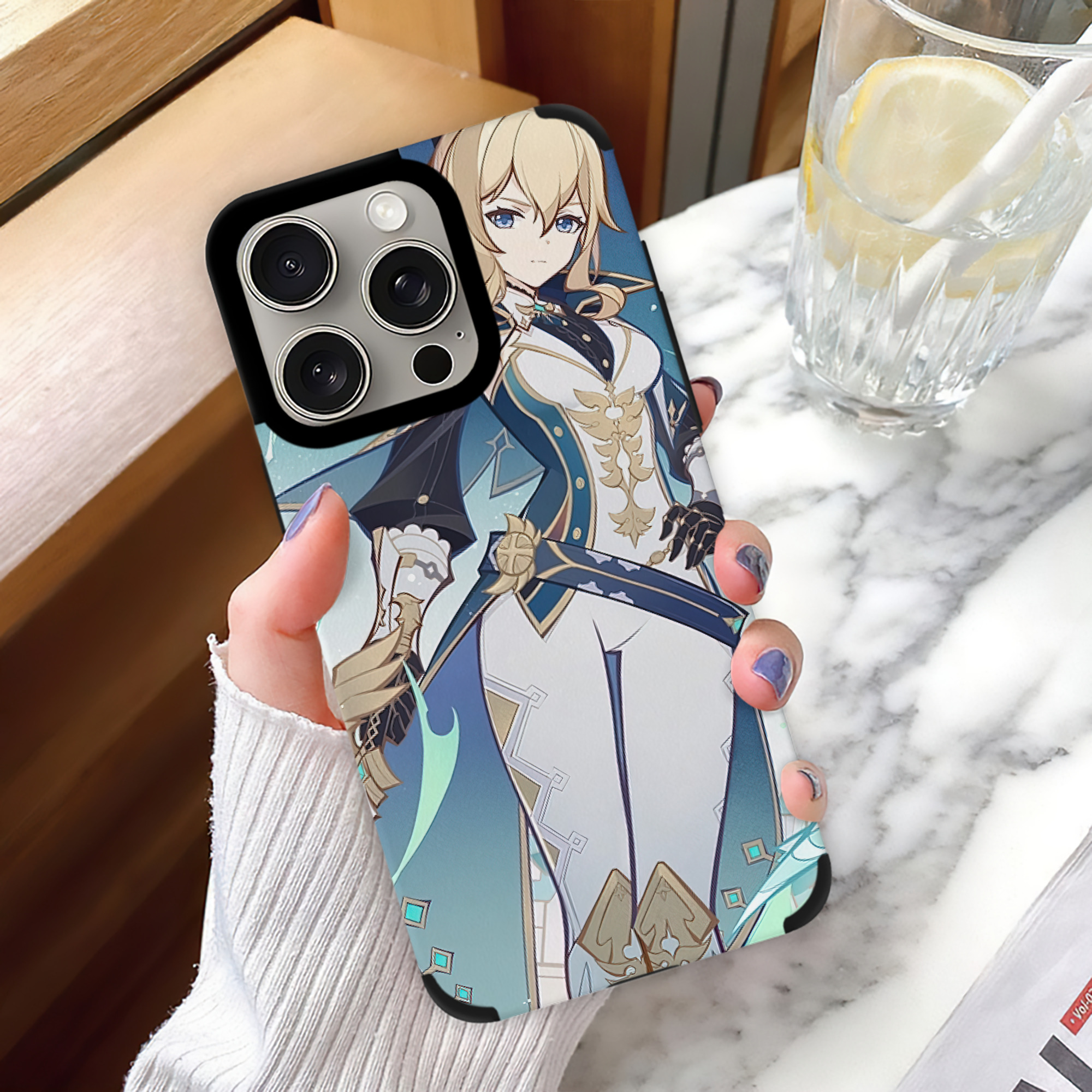 げんし神 genshin 【iPhone15ProMax対応】 PUレザー スマホケース 耐衝撃＆黄変防止