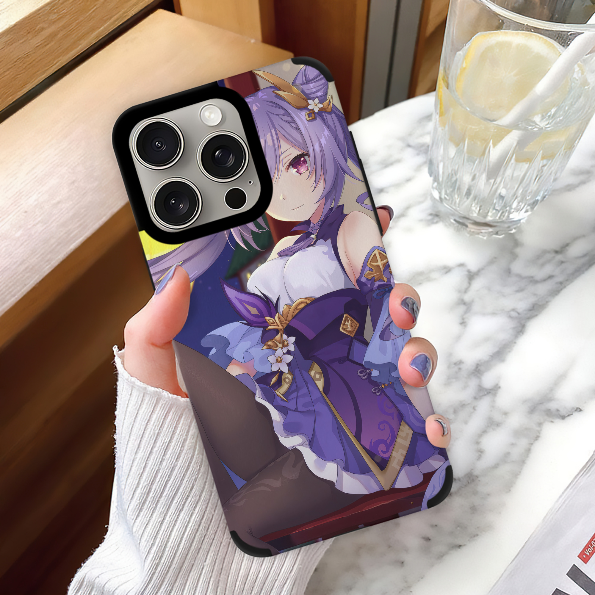 げんし神 genshin 【iPhone15ProMax対応】 PUレザー スマホケース 耐衝撃＆黄変防止