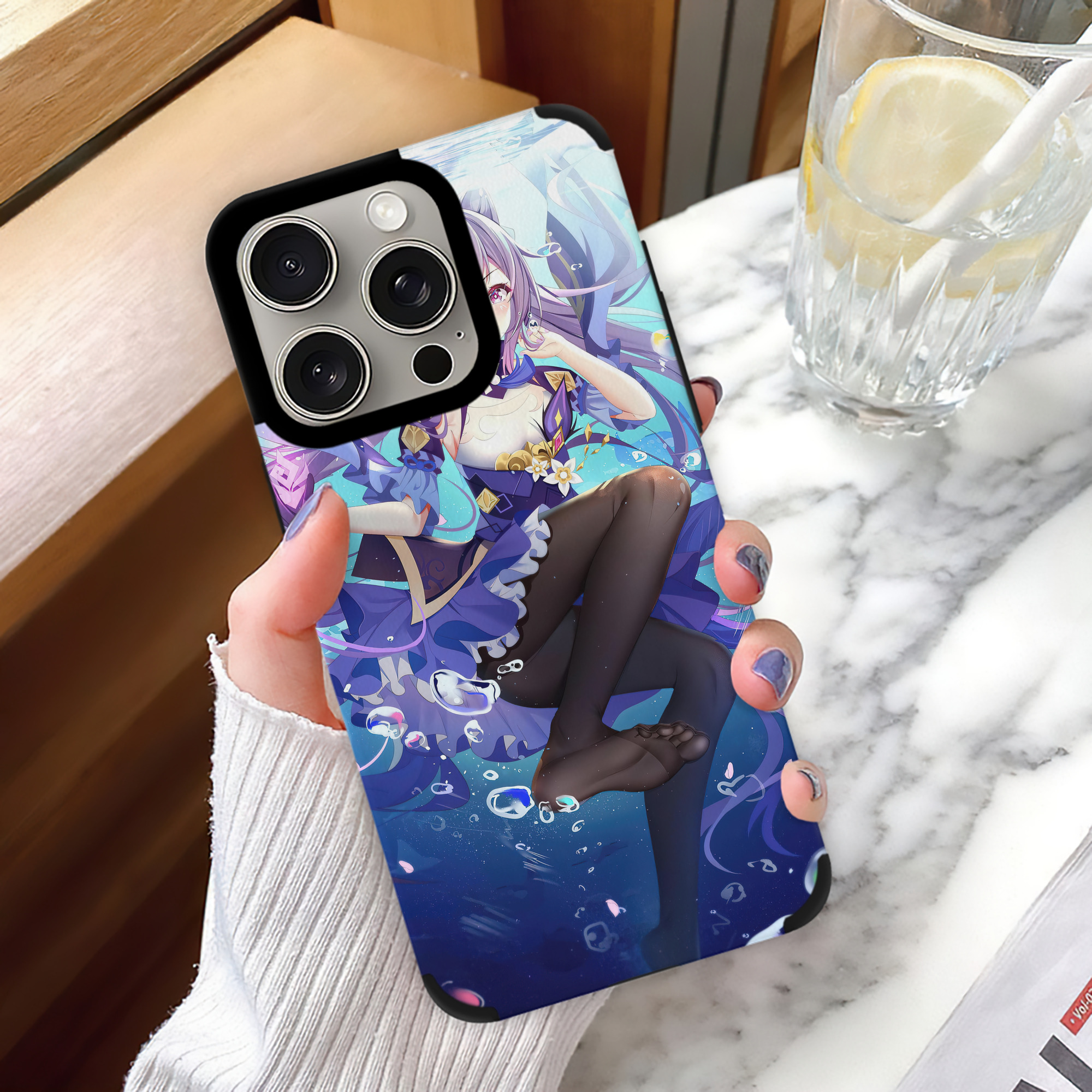 げんし神 genshin 【iPhone15ProMax対応】 PUレザー スマホケース 耐衝撃＆黄変防止