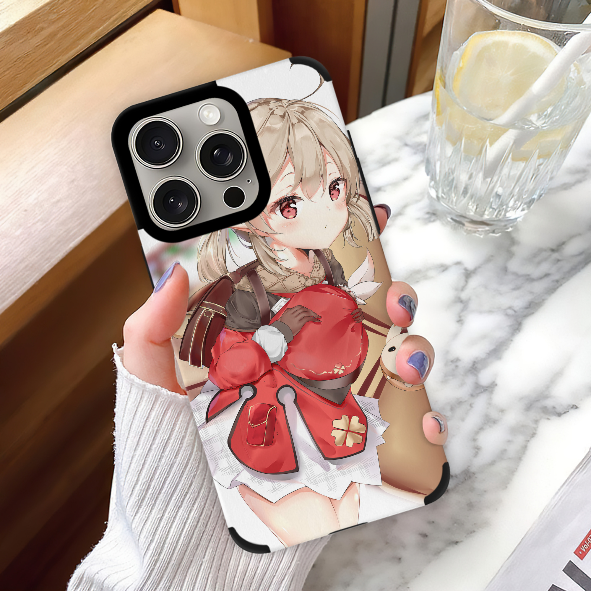 げんし神 genshin 【iPhone15ProMax対応】 PUレザー スマホケース 耐衝撃＆黄変防止