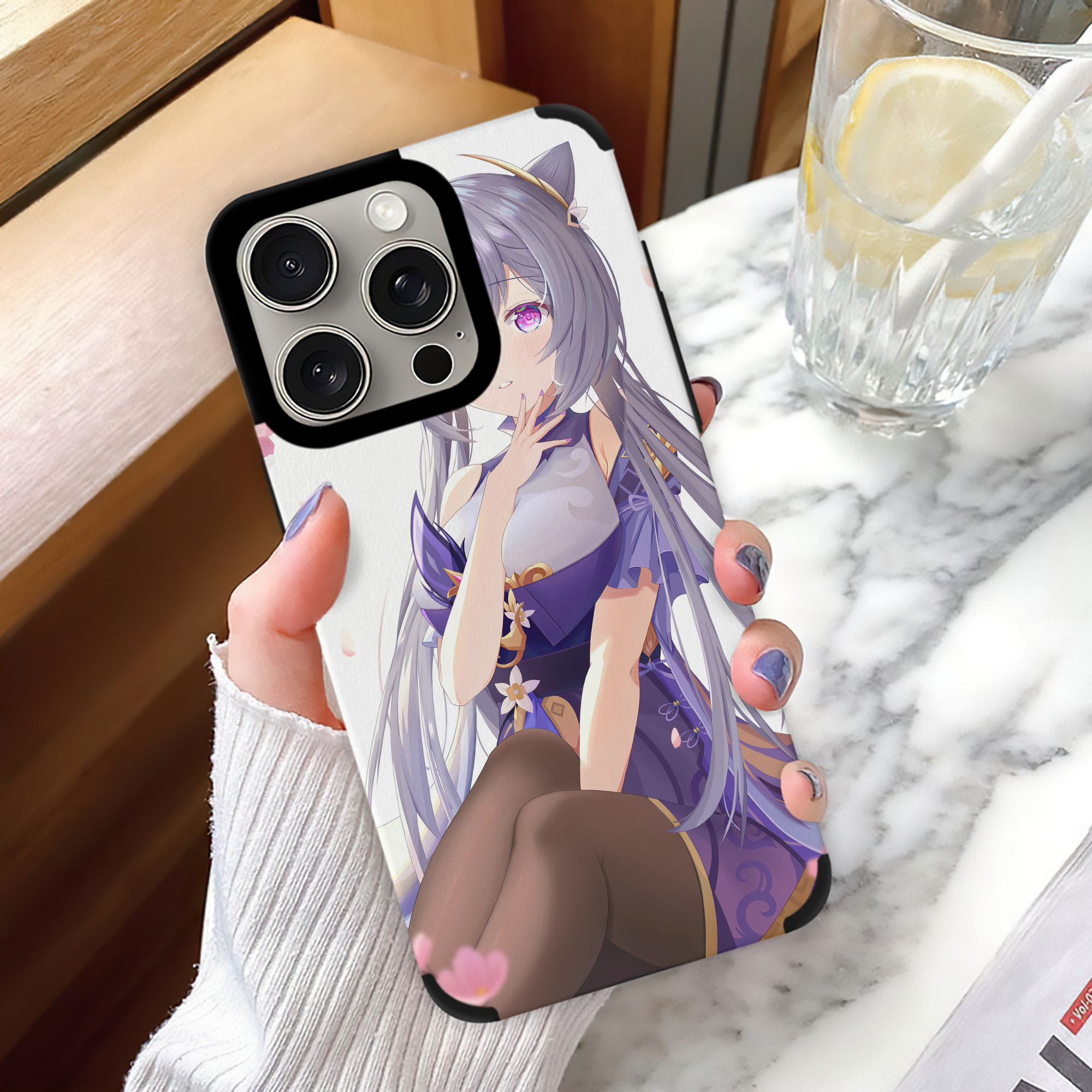 げんし神 genshin 【iPhone15ProMax対応】 PUレザー スマホケース 耐衝撃＆黄変防止