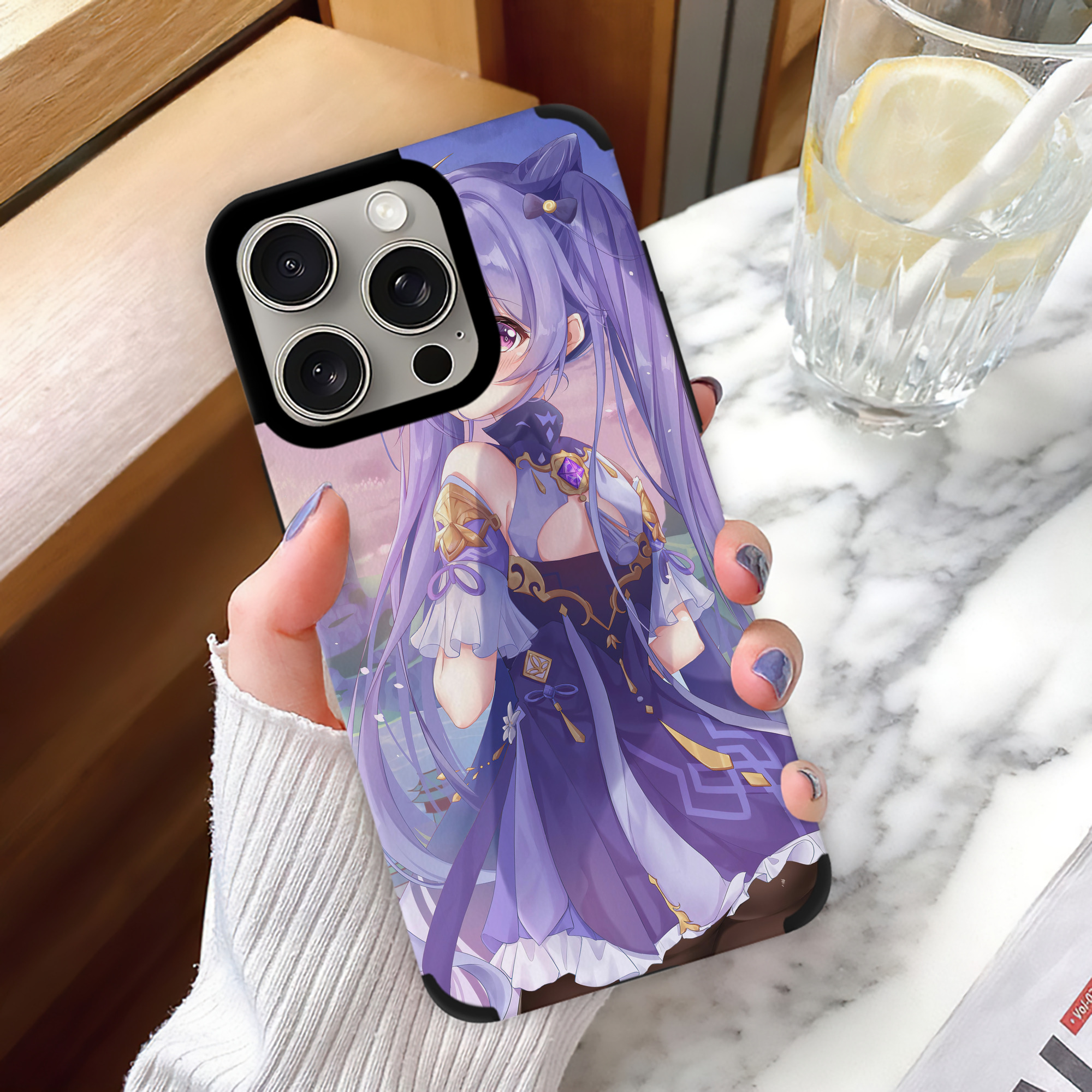 げんし神 genshin 【iPhone15ProMax対応】 PUレザー スマホケース 耐衝撃＆黄変防止