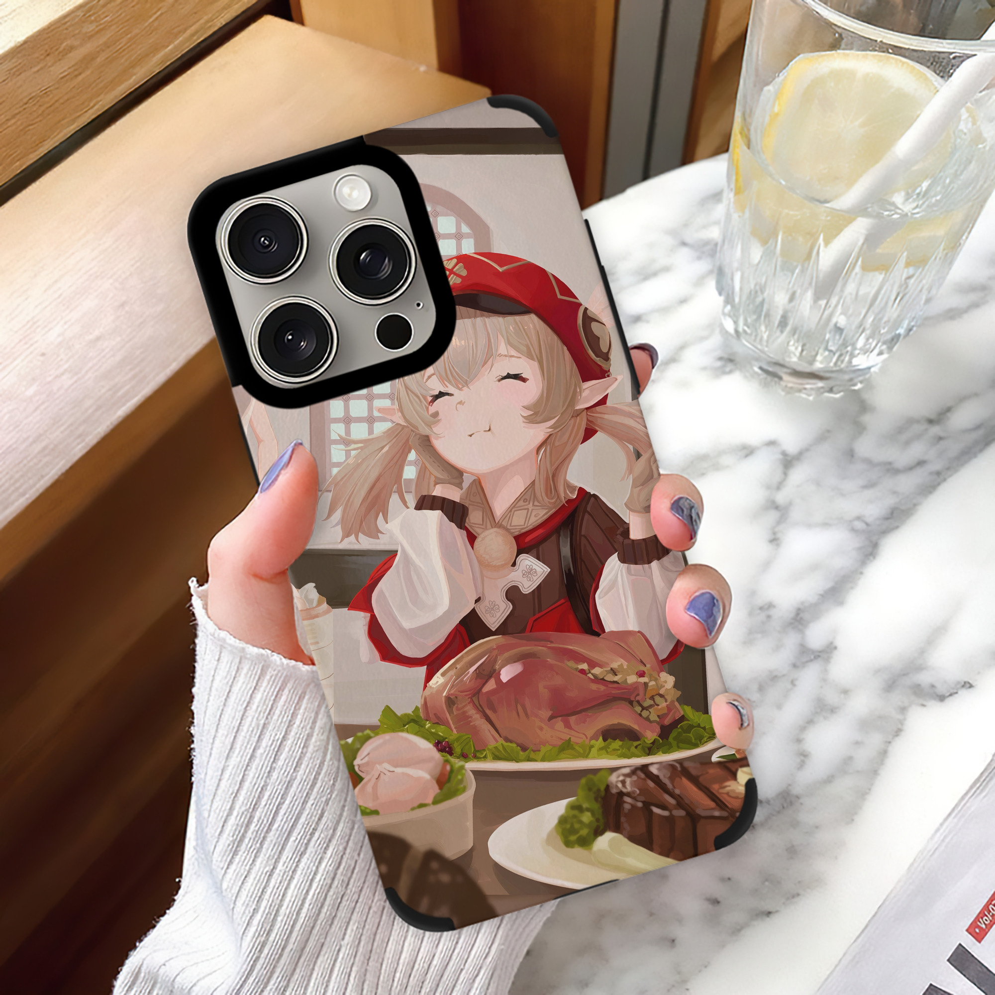 げんし神 genshin 【iPhone15ProMax対応】 PUレザー スマホケース 耐衝撃＆黄変防止