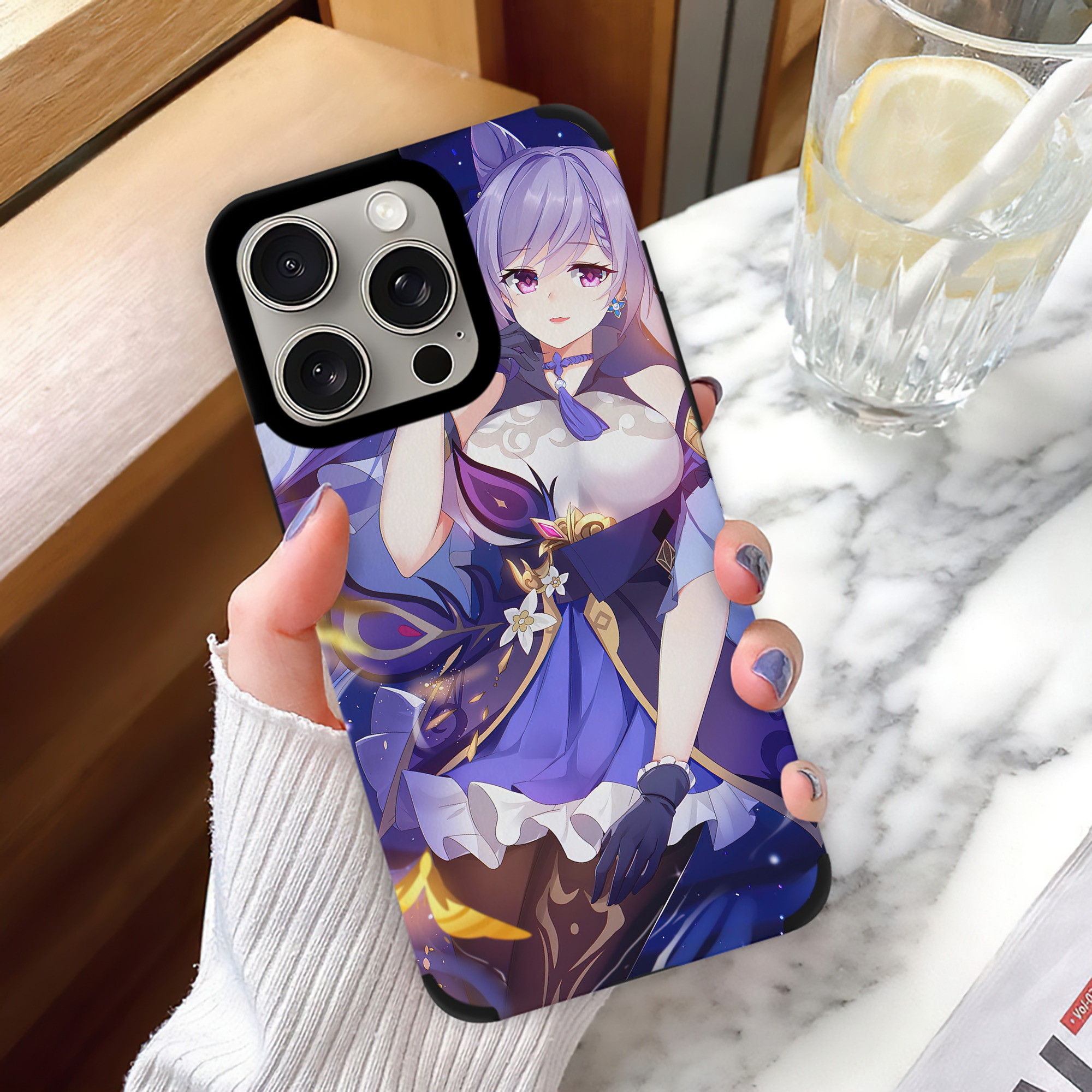 げんし神 genshin 【iPhone15ProMax対応】 PUレザー スマホケース 耐衝撃＆黄変防止