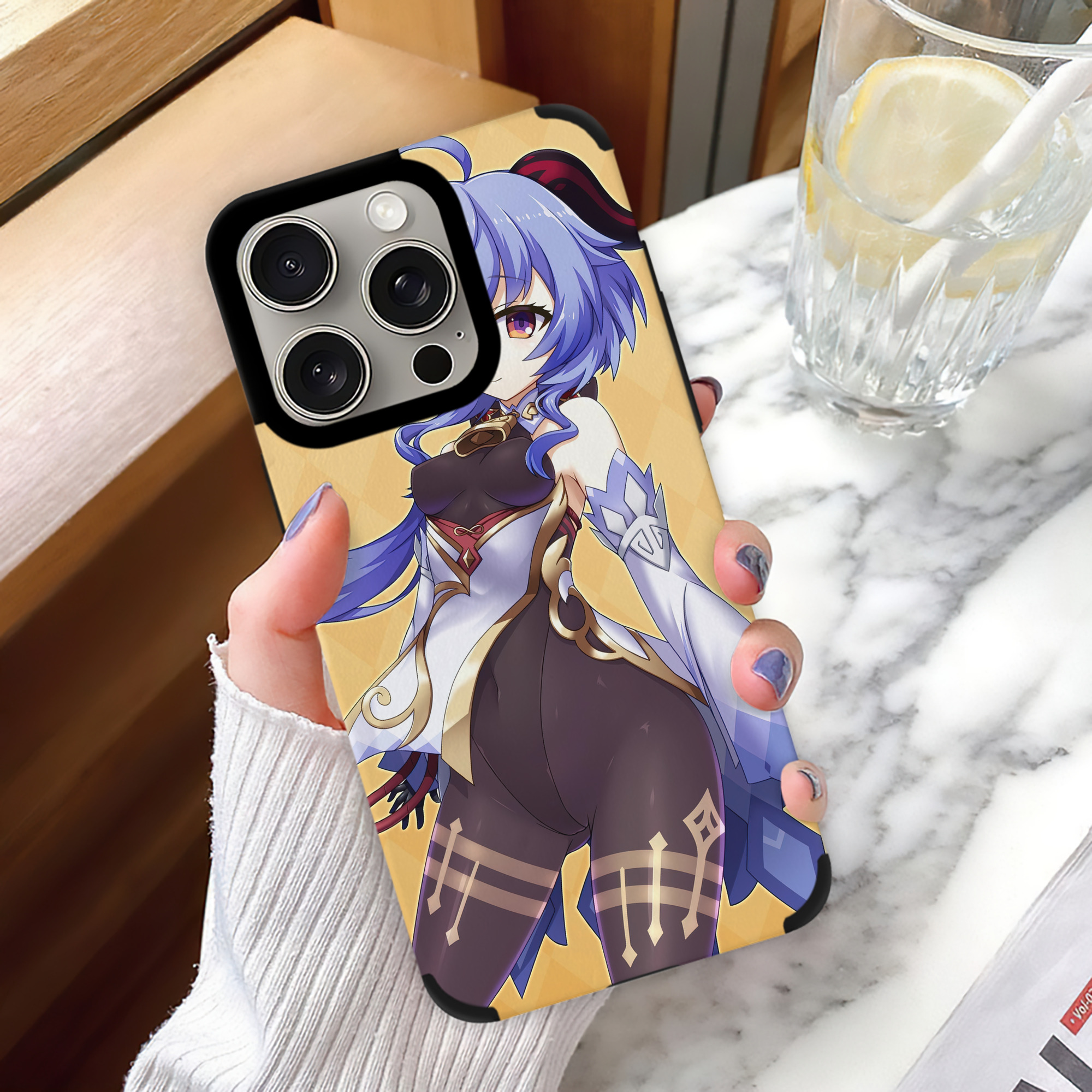 げんし神 genshin 【iPhone15ProMax対応】 PUレザー スマホケース 耐衝撃＆黄変防止