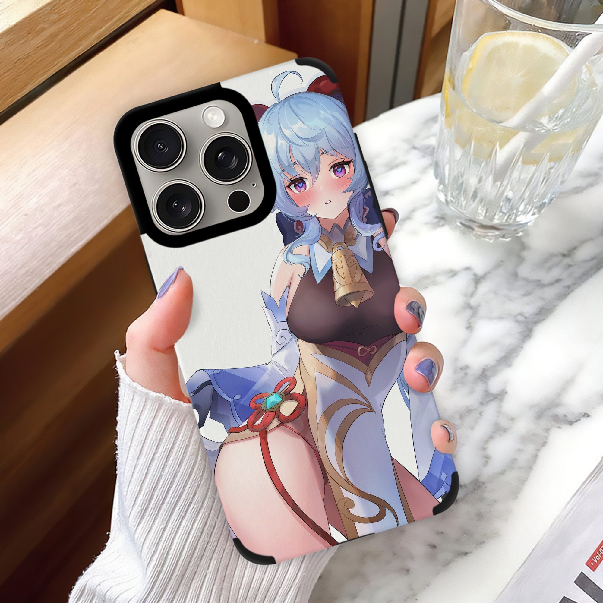 げんし神 genshin 【iPhone15ProMax対応】 PUレザー スマホケース 耐衝撃＆黄変防止