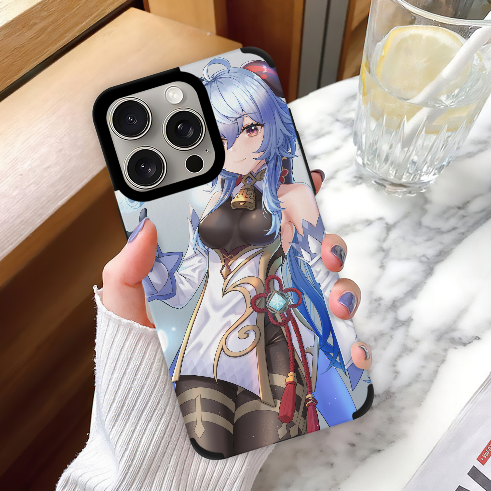 げんし神 genshin 【iPhone15ProMax対応】 PUレザー スマホケース 耐衝撃＆黄変防止