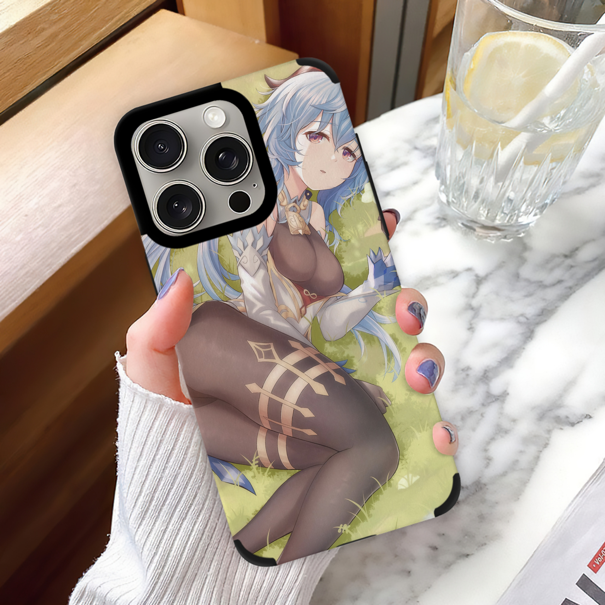 げんし神 genshin 【iPhone15ProMax対応】 PUレザー スマホケース 耐衝撃＆黄変防止