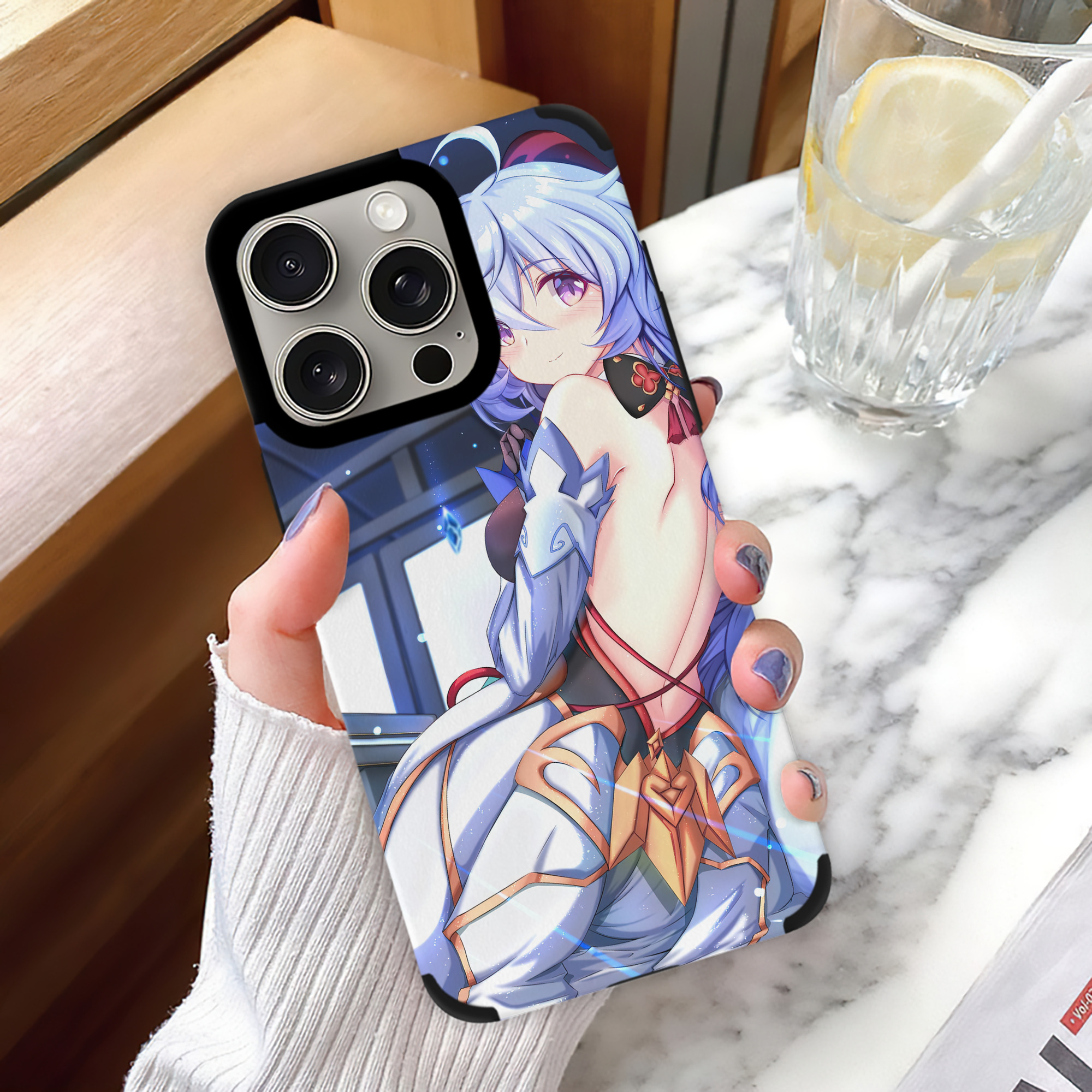 げんし神 genshin 【iPhone15ProMax対応】 PUレザー スマホケース 耐衝撃＆黄変防止