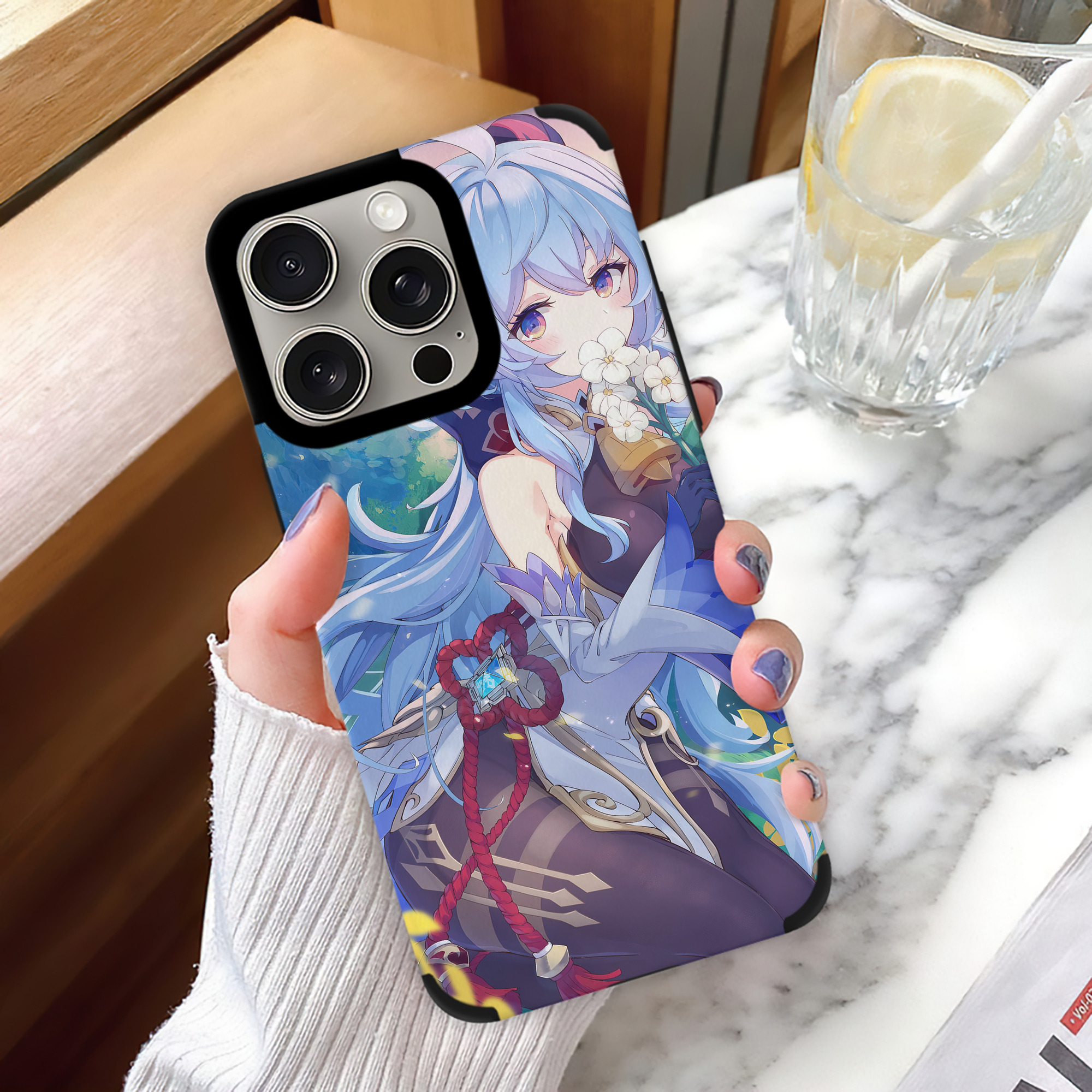 げんし神 genshin 【iPhone15ProMax対応】 PUレザー スマホケース 耐衝撃＆黄変防止