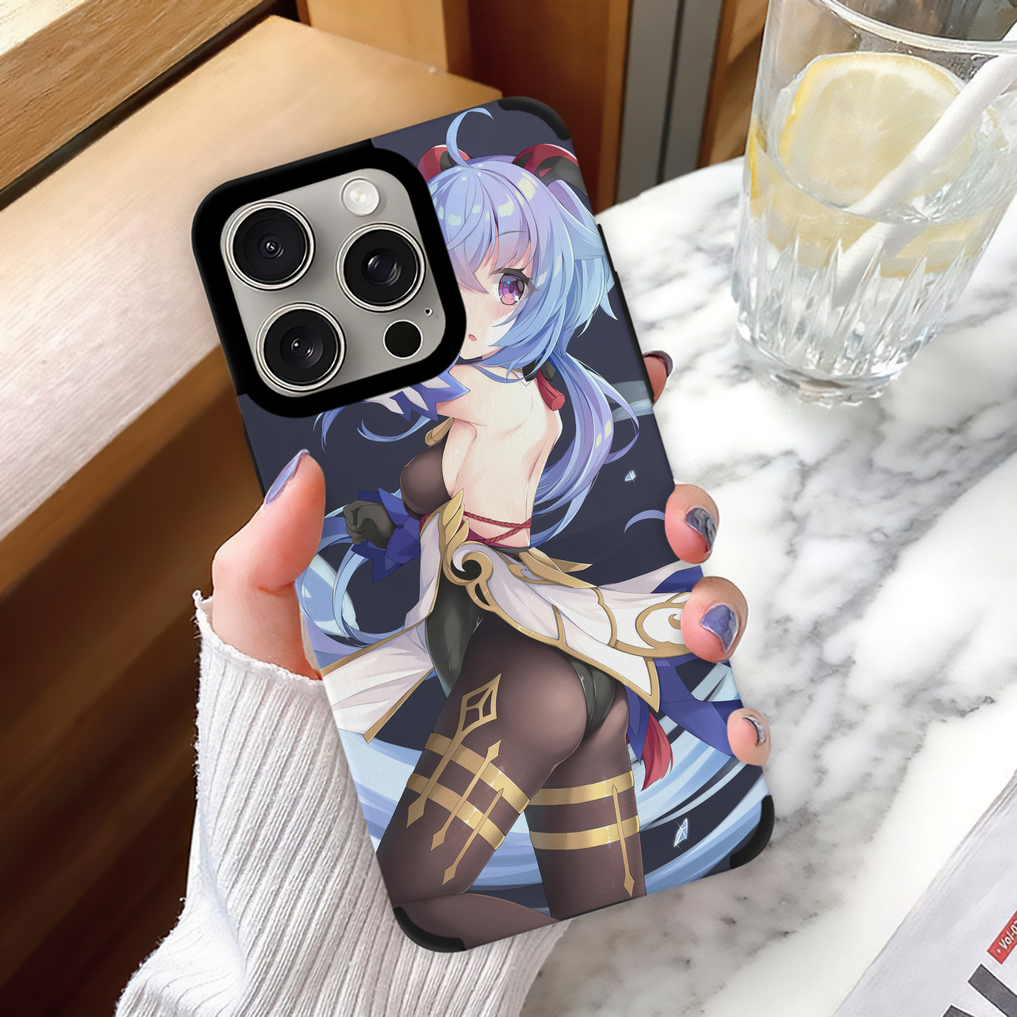 げんし神 genshin 【iPhone15ProMax対応】 PUレザー スマホケース 耐衝撃＆黄変防止