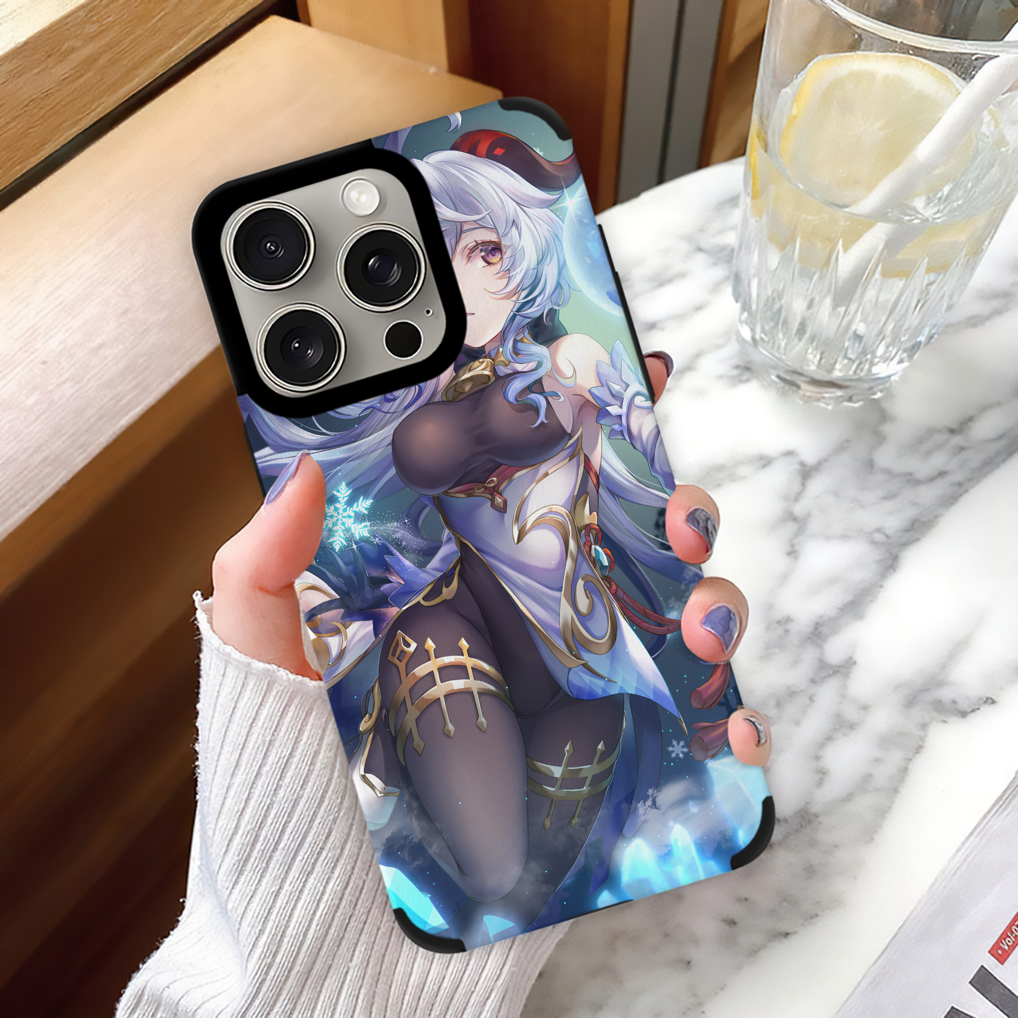 げんし神 genshin 【iPhone15ProMax対応】 PUレザー スマホケース 耐衝撃＆黄変防止