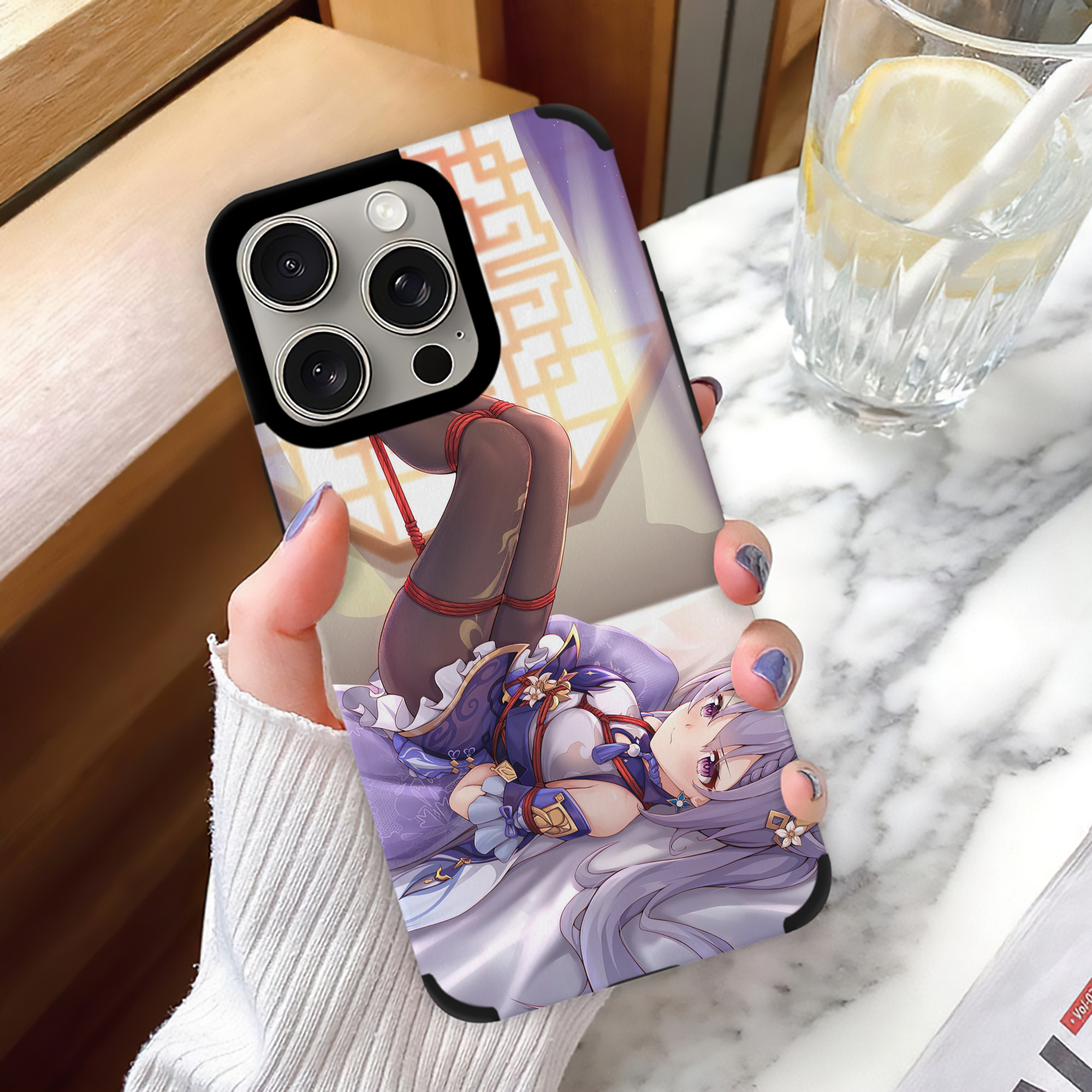 げんし神 genshin 【iPhone15ProMax対応】 PUレザー スマホケース 耐衝撃＆黄変防止