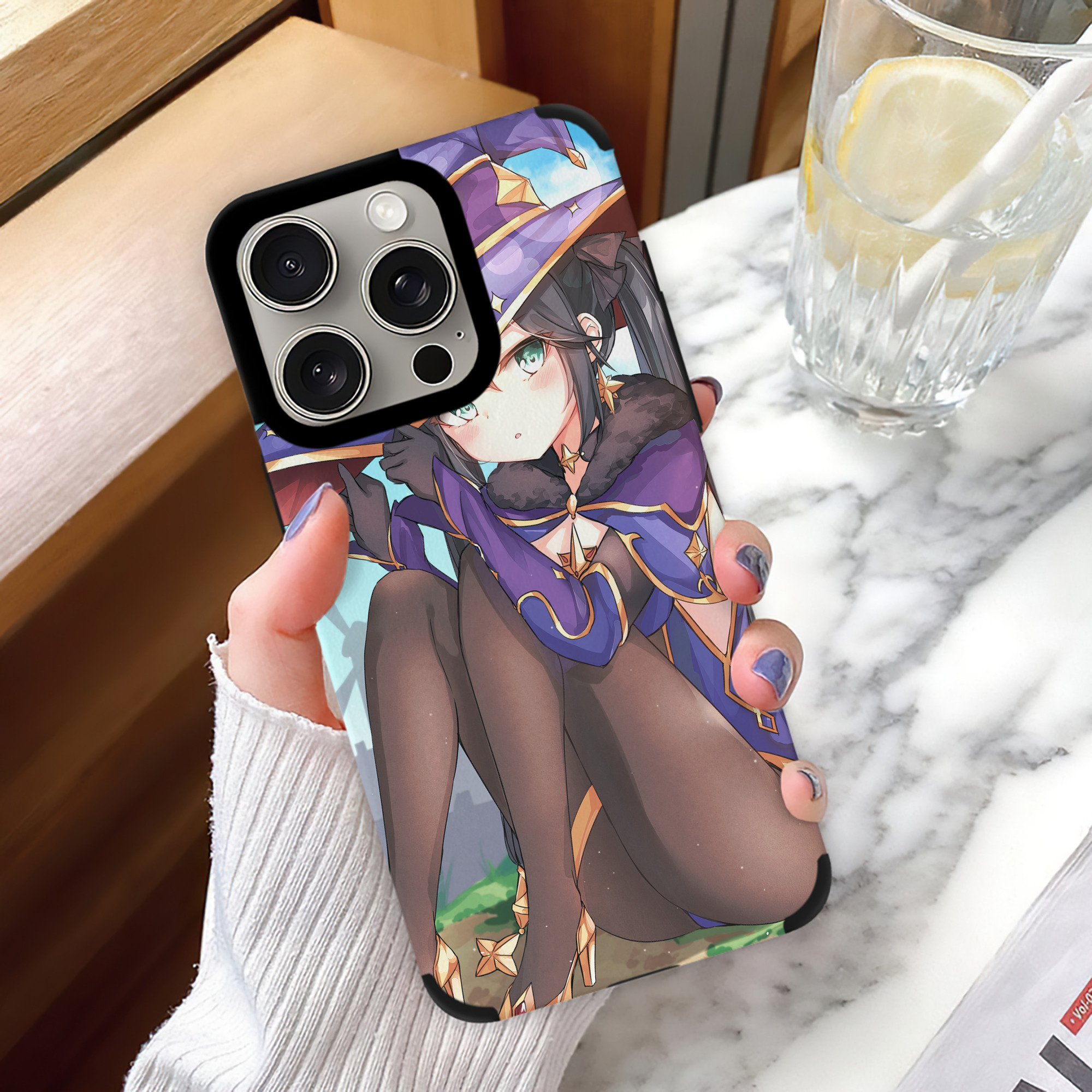 げんし神 genshin 【iPhone15ProMax対応】 PUレザー スマホケース 耐衝撃＆黄変防止