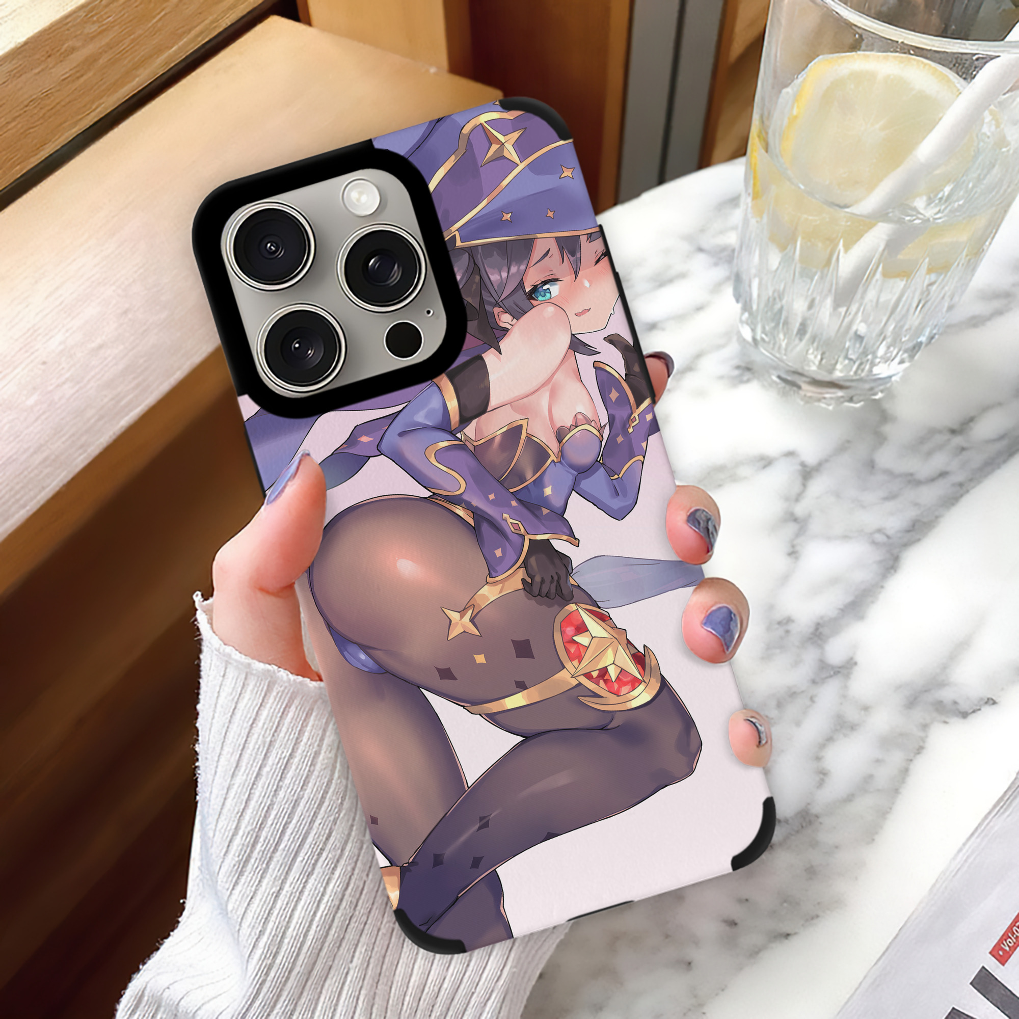 げんし神 genshin 【iPhone15ProMax対応】 PUレザー スマホケース 耐衝撃＆黄変防止