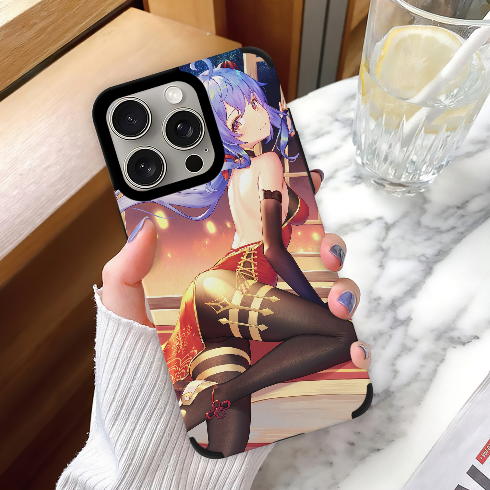 げんし神 genshin 【iPhone15ProMax対応】 PUレザー スマホケース 耐衝撃＆黄変防止