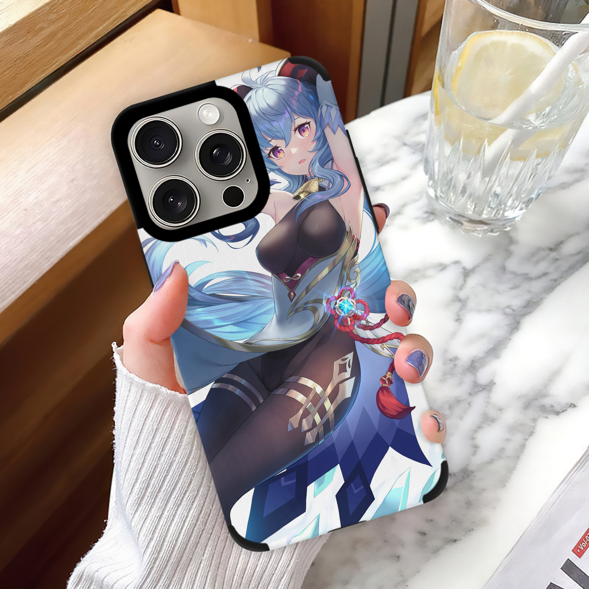 げんし神 genshin 【iPhone15ProMax対応】 PUレザー スマホケース 耐衝撃＆黄変防止