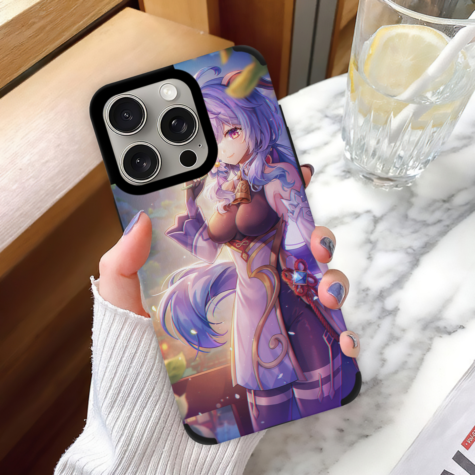 げんし神 genshin 【iPhone15ProMax対応】 PUレザー スマホケース 耐衝撃＆黄変防止