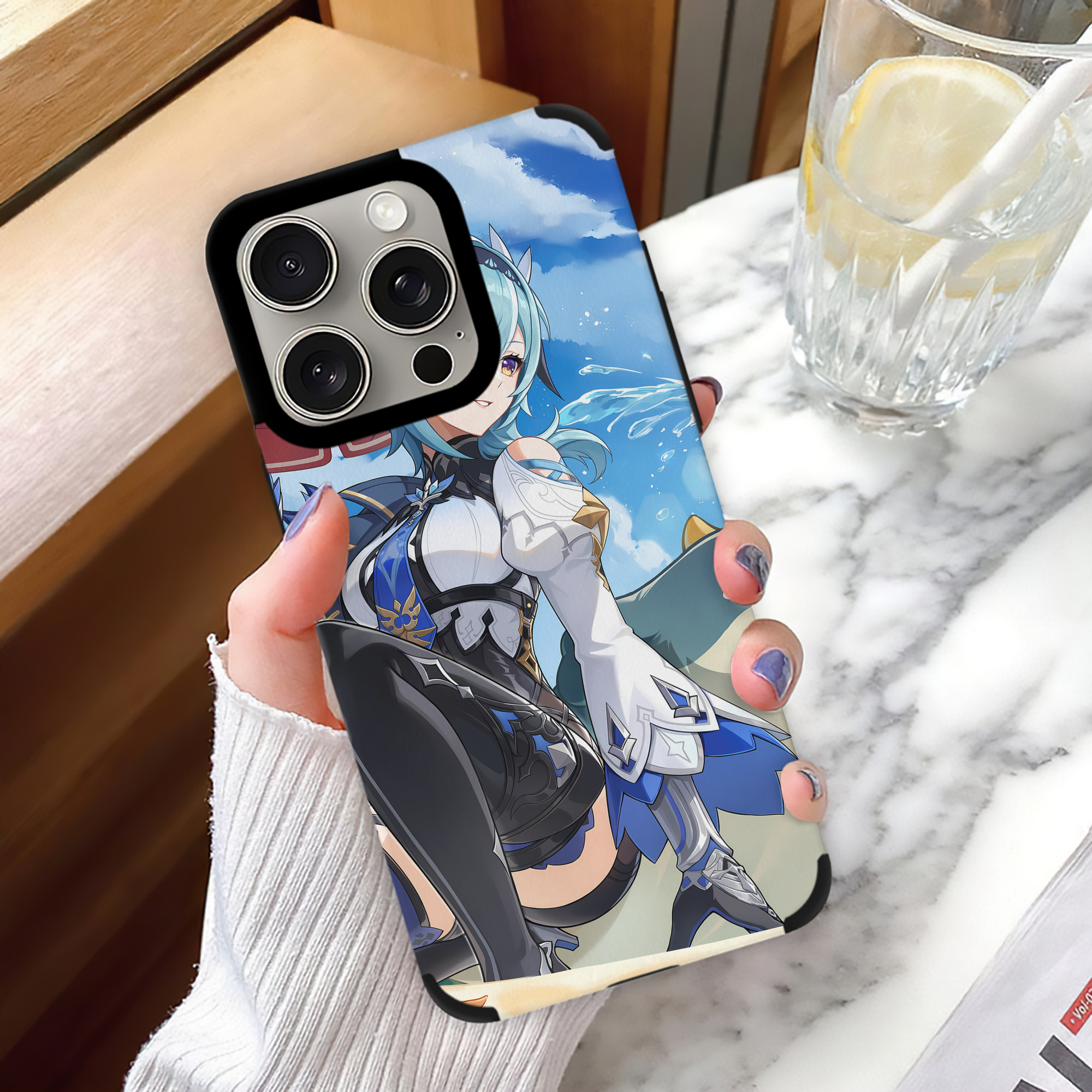 げんし神 genshin 【iPhone15ProMax対応】 PUレザー スマホケース 耐衝撃＆黄変防止