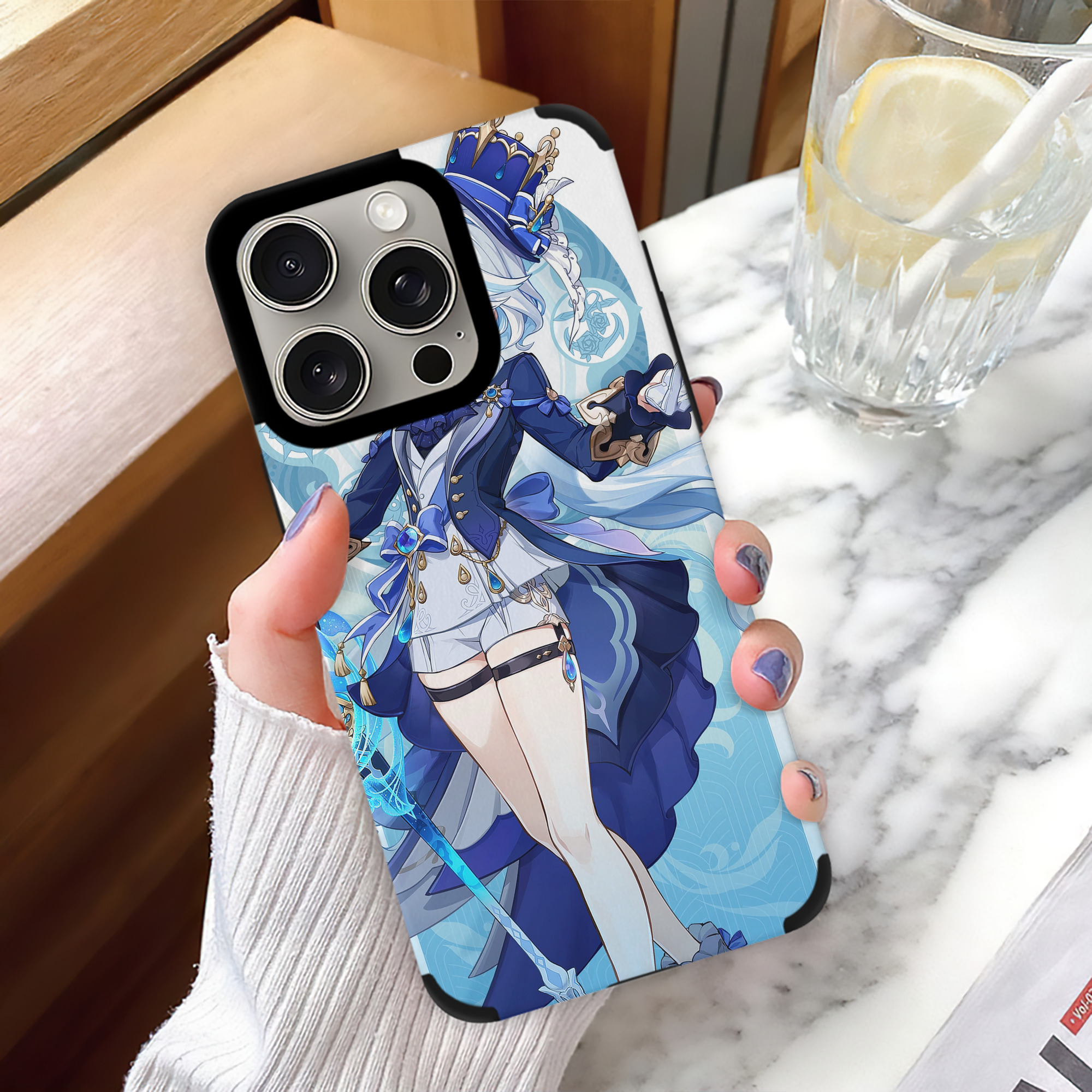 げんし神 genshin 【iPhone15ProMax対応】 PUレザー スマホケース 耐衝撃＆黄変防止