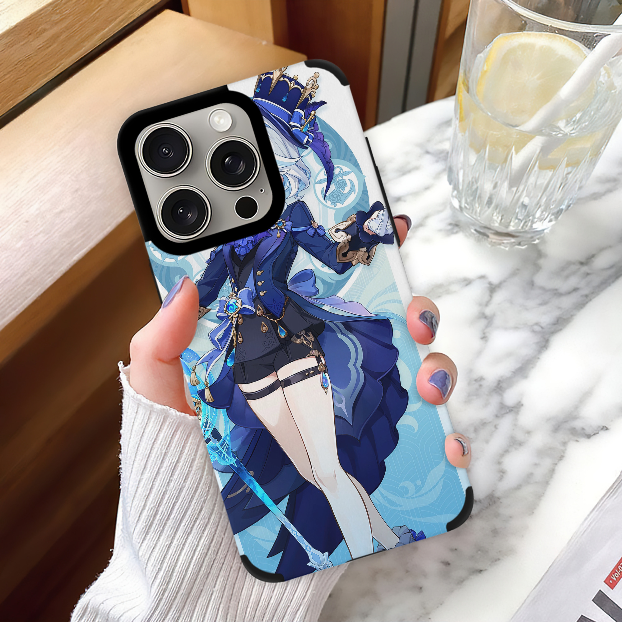 げんし神 genshin 【iPhone15ProMax対応】 PUレザー スマホケース 耐衝撃＆黄変防止